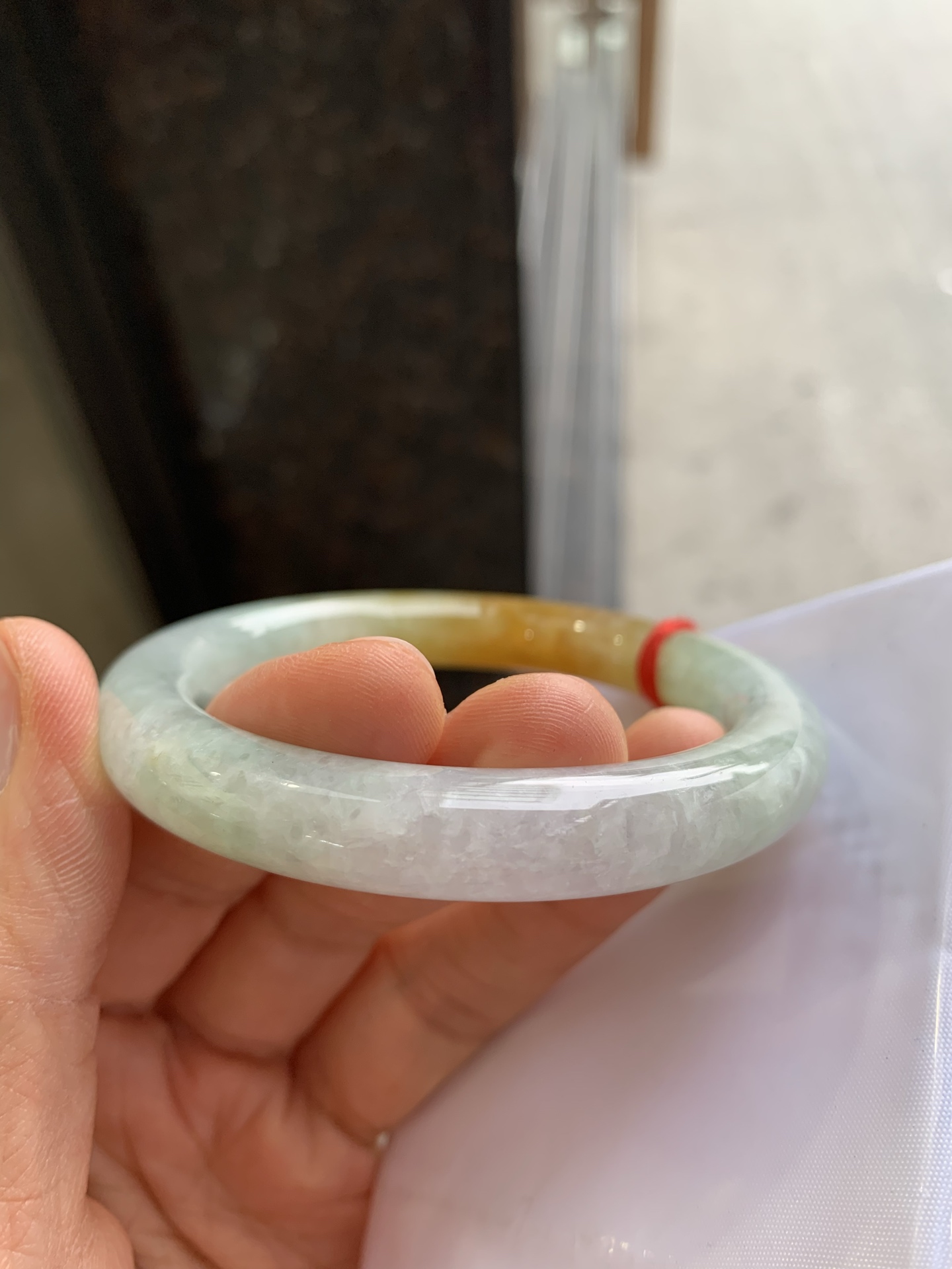 圆条黄翡 有纹 尺寸：56.3/10 版型好