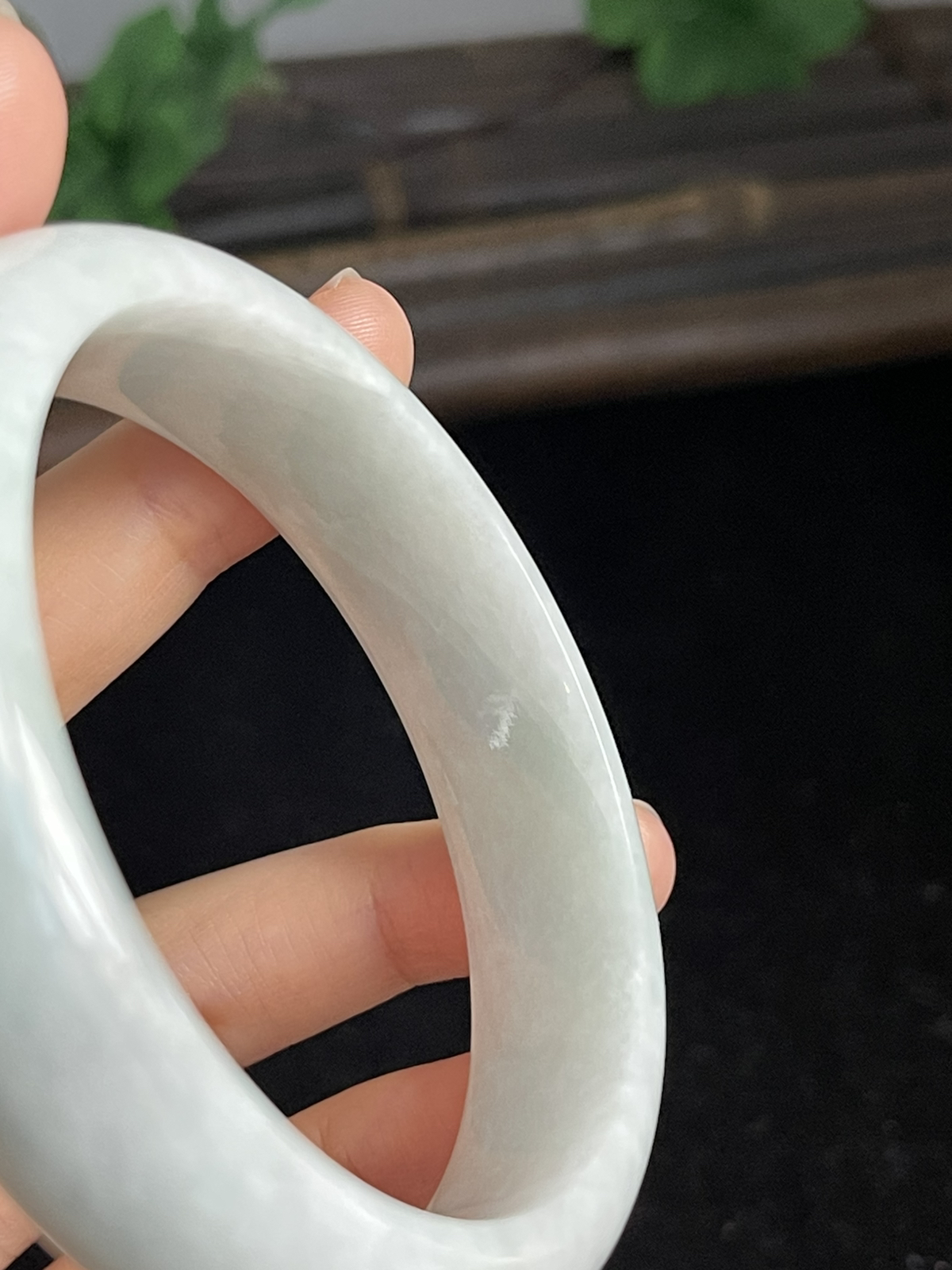 正圈57.4圈口，翡翠手镯