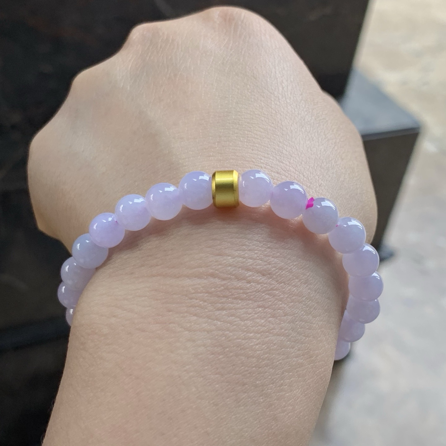 粉紫手串^_^颜色好看 清新均匀