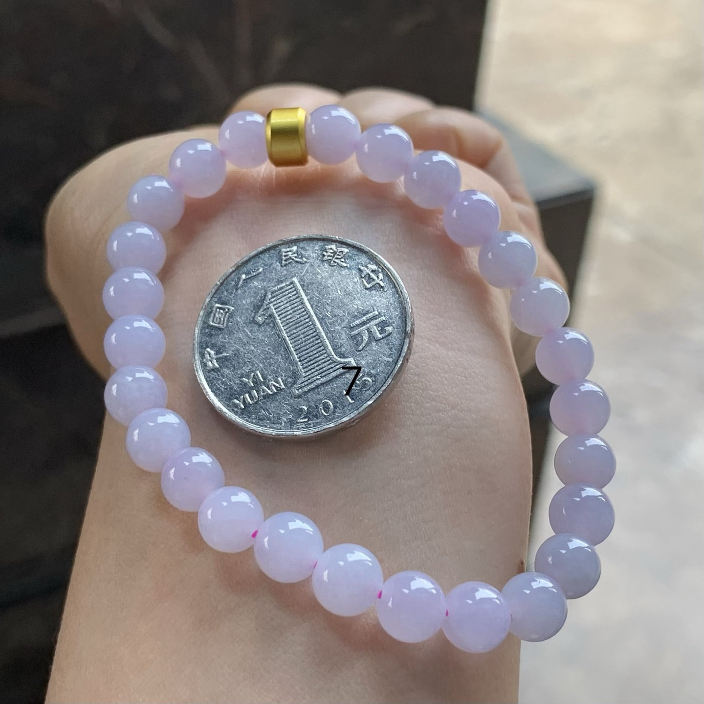 粉紫手串^_^颜色好看 清新均匀