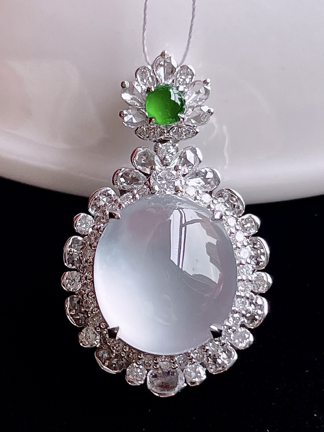 ️ 玻璃种蛋面 起光通透 无裂：28/17/13.7，裸石：12.5/11/5.7，超值