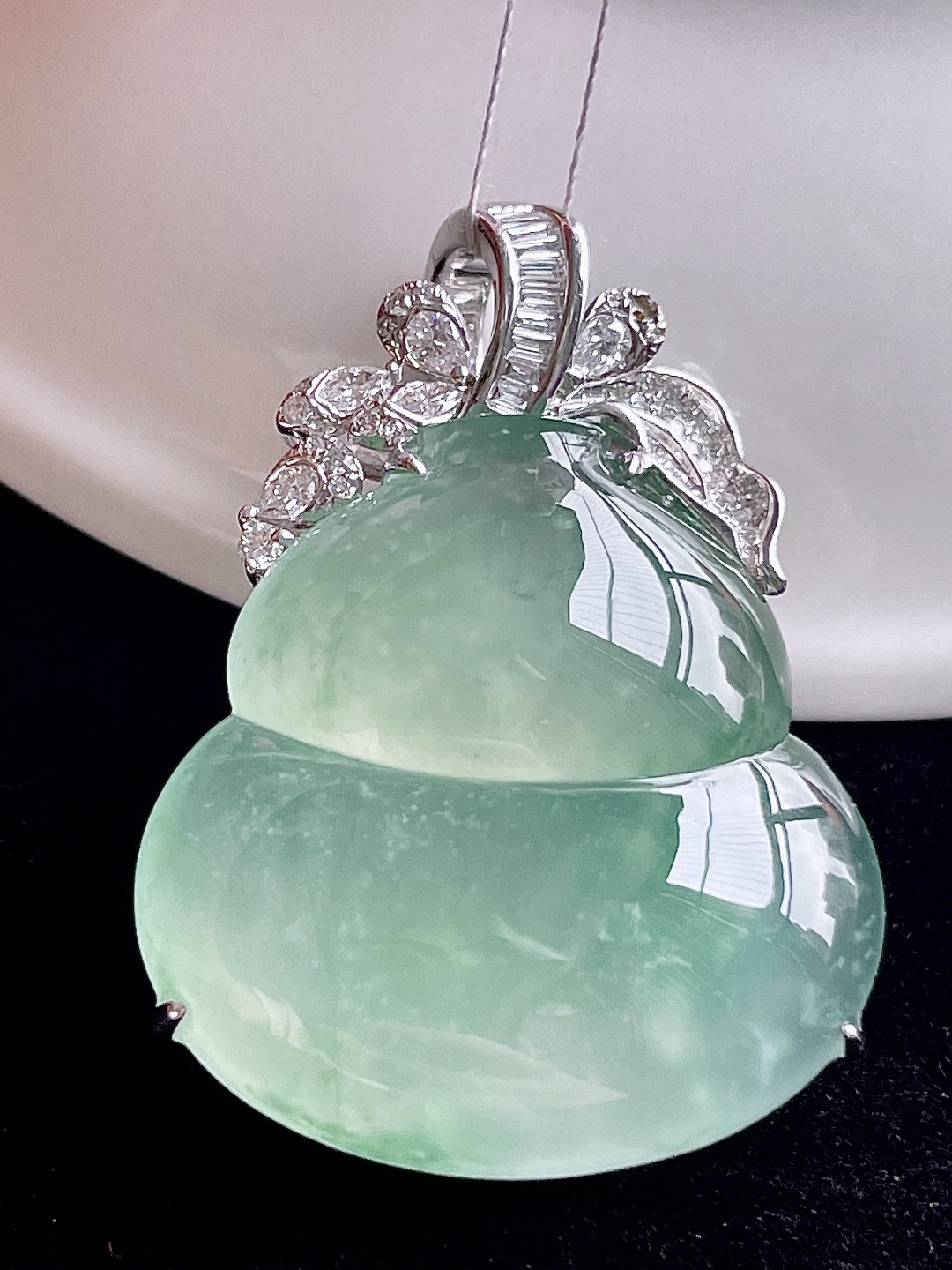 ️ 冰绿葫芦 通透无比 种色 整体：34.5/25.7/11，超值