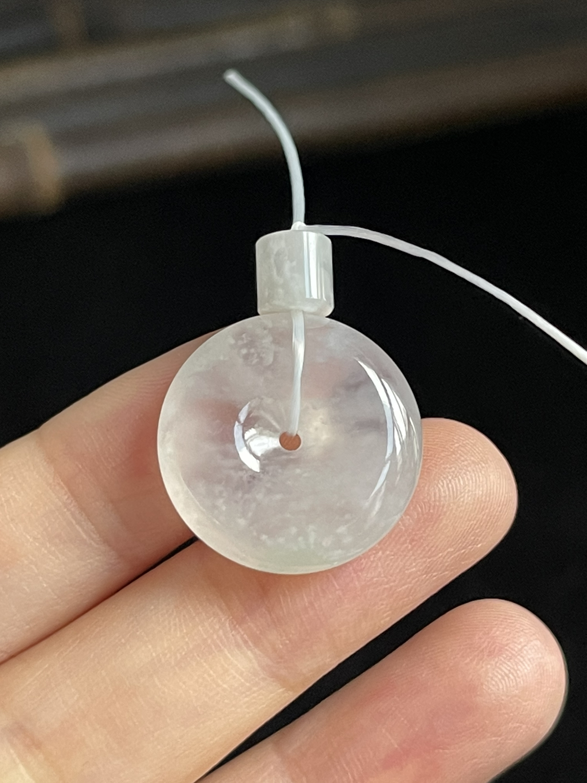 翡翠平安扣，配石未测