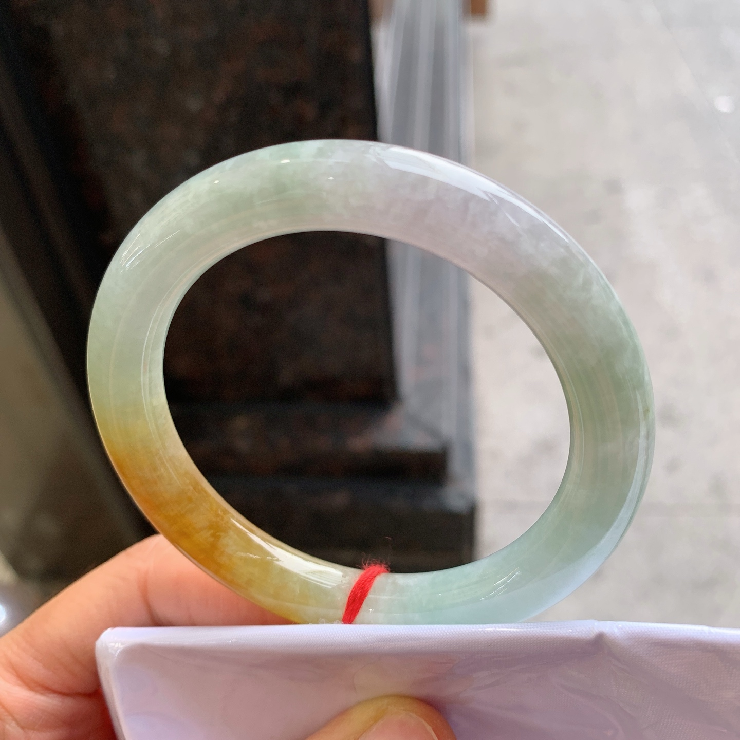 圆条黄翡 有纹 尺寸：56.3/10 版型好