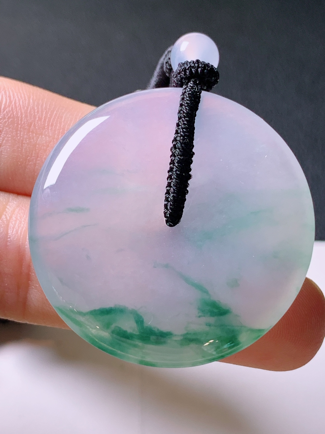 ️ 冰种飘花平安扣，冰透饱满，飘花灵动，无裂