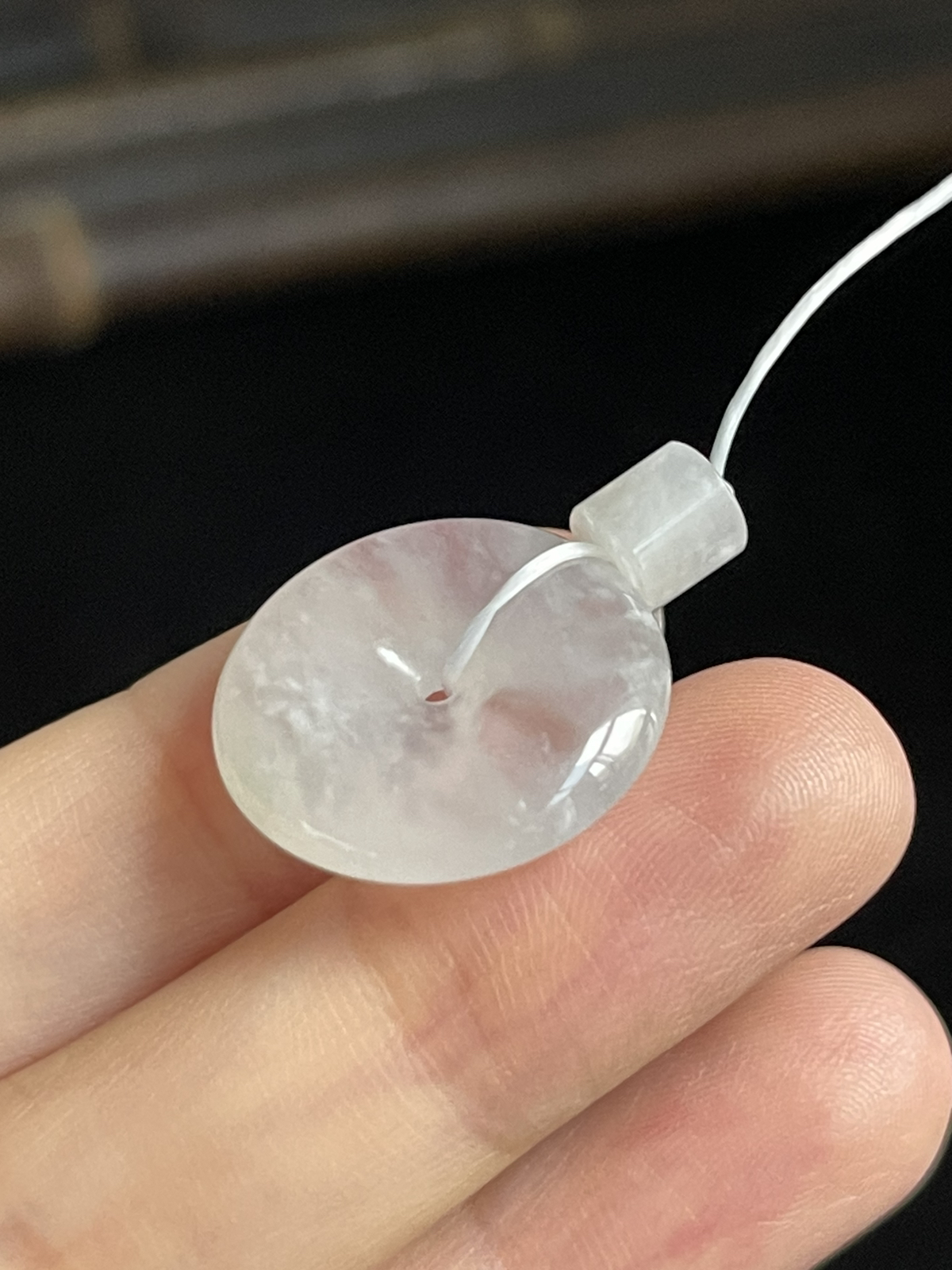 翡翠平安扣，配石未测