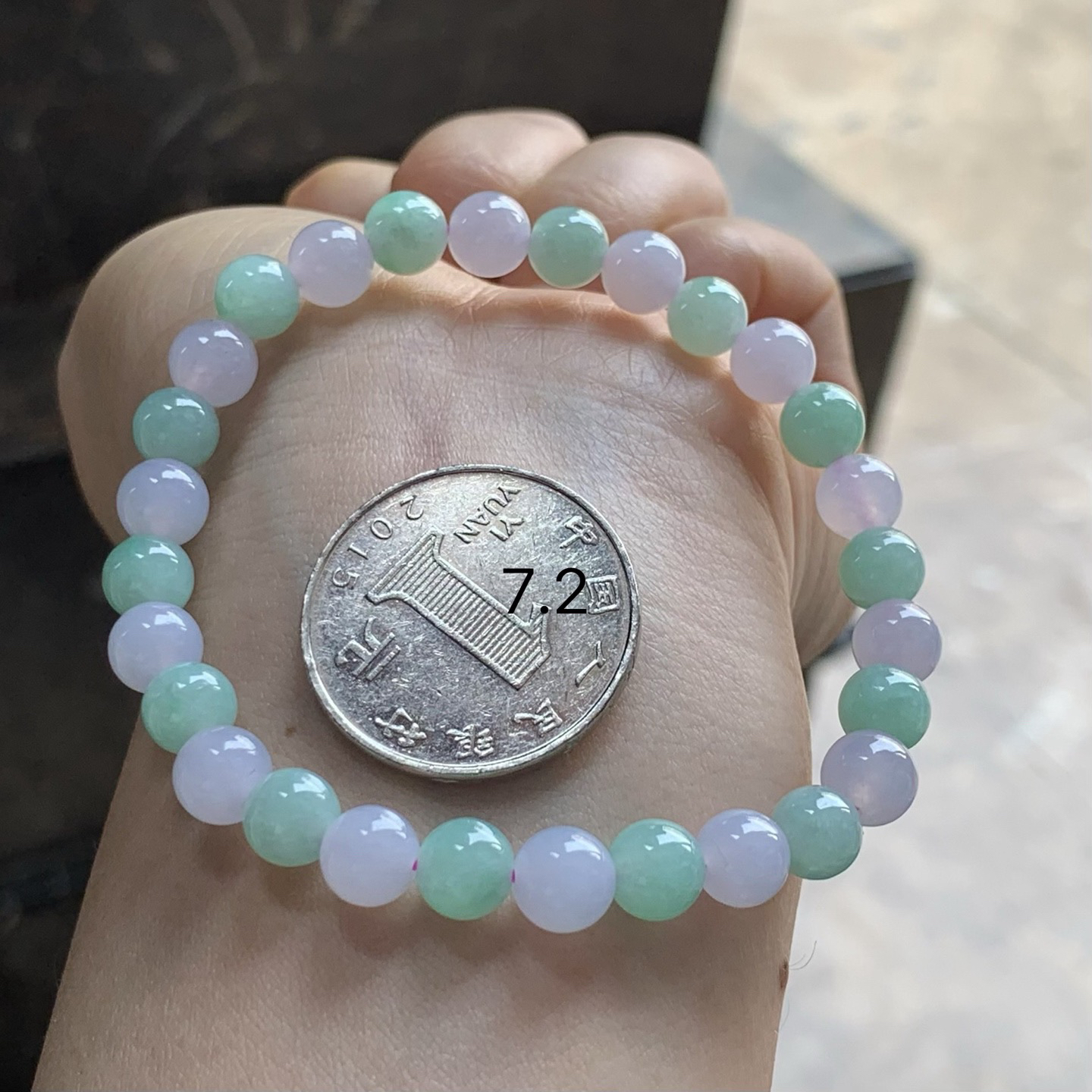 淡春彩手串^_^玉质温润 清新