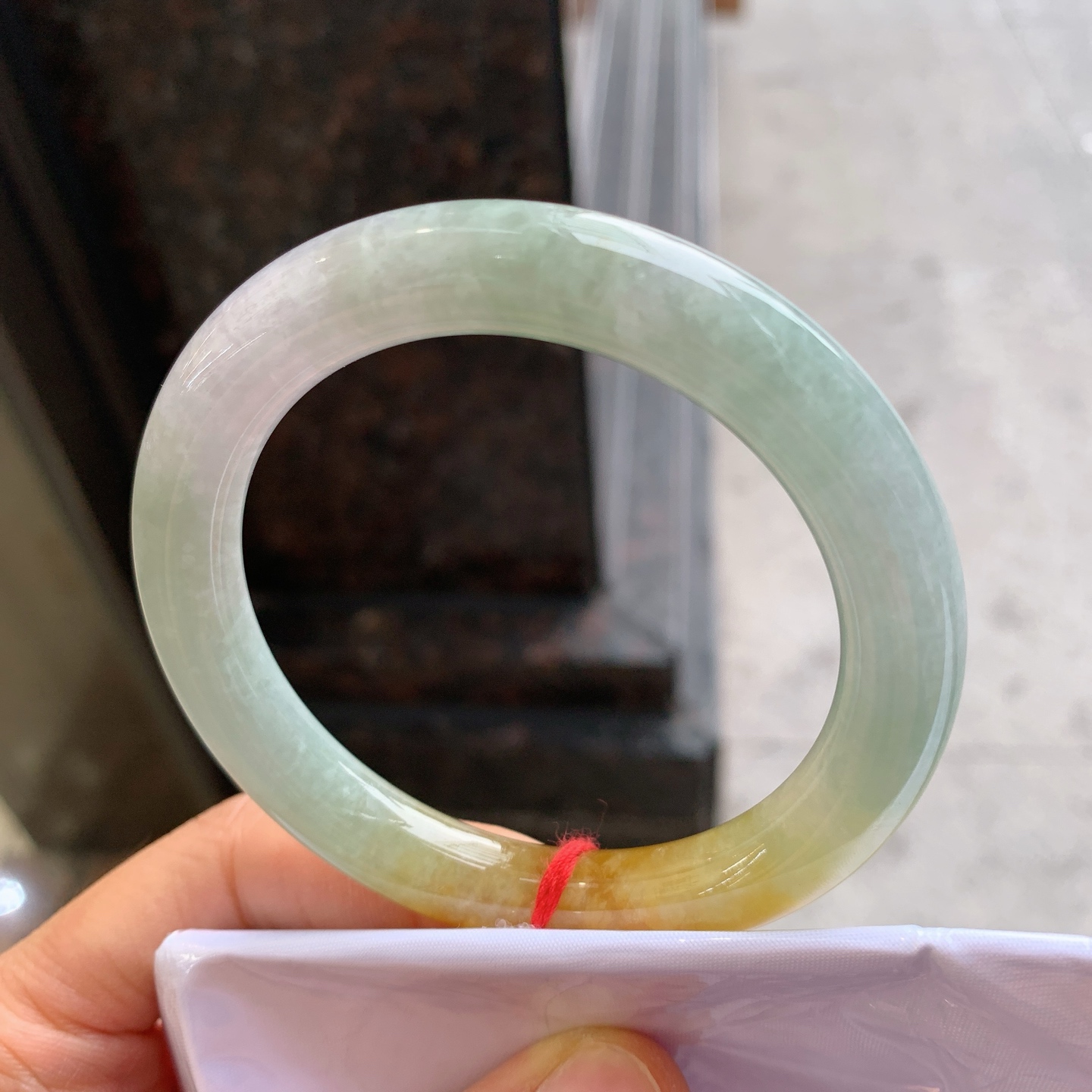 圆条黄翡 有纹 尺寸：56.3/10 版型好