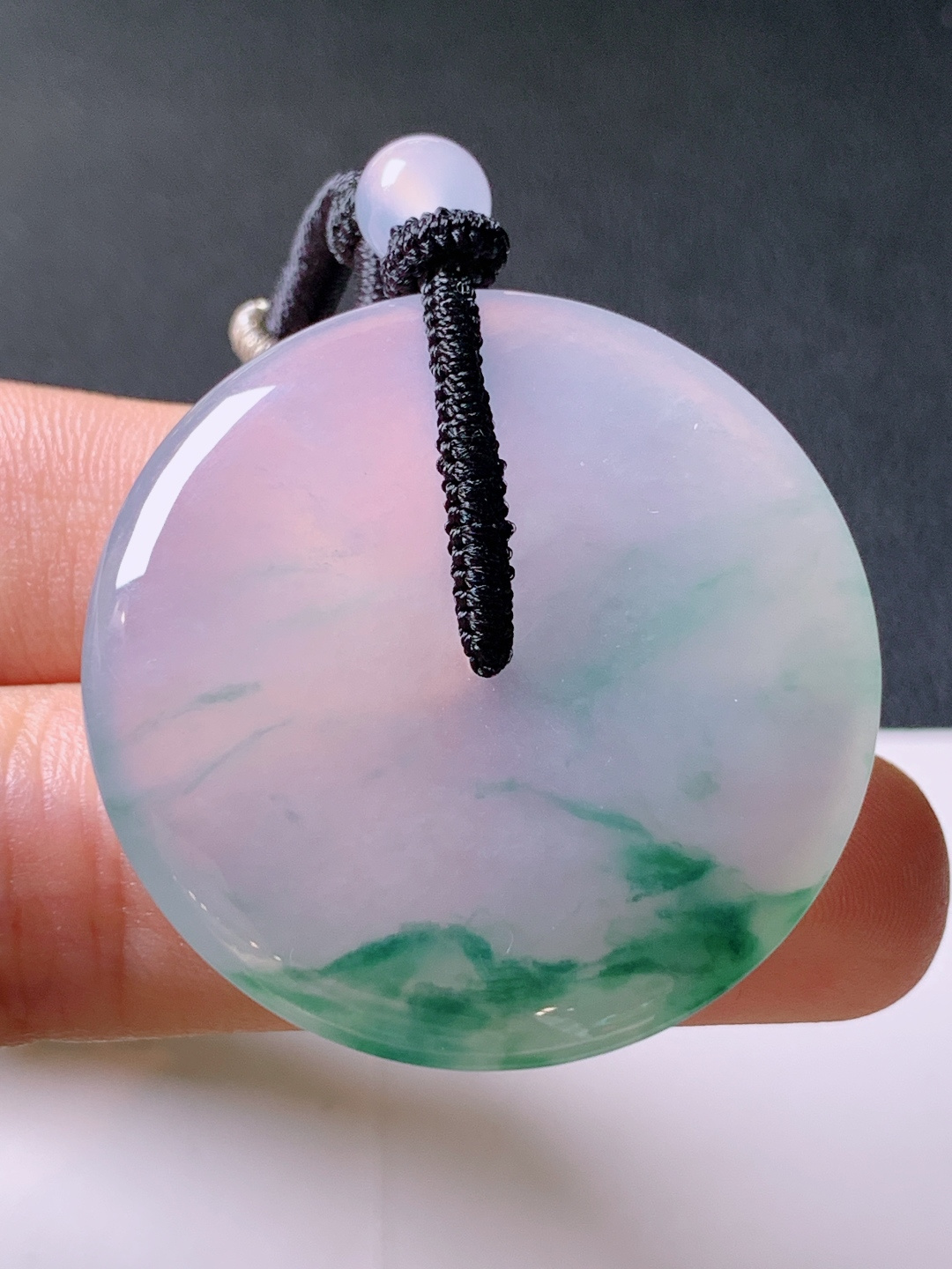 ️ 冰种飘花平安扣，冰透饱满，飘花灵动，无裂