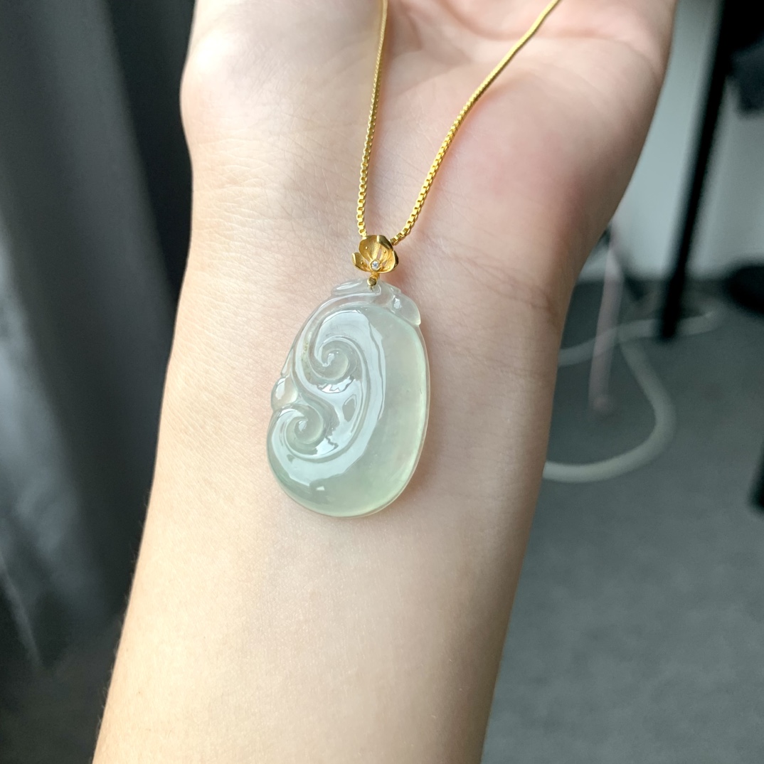 冰晴如意 饱满亮丽 水润底子 尺寸27.7-18.2-5【D7654BEI】