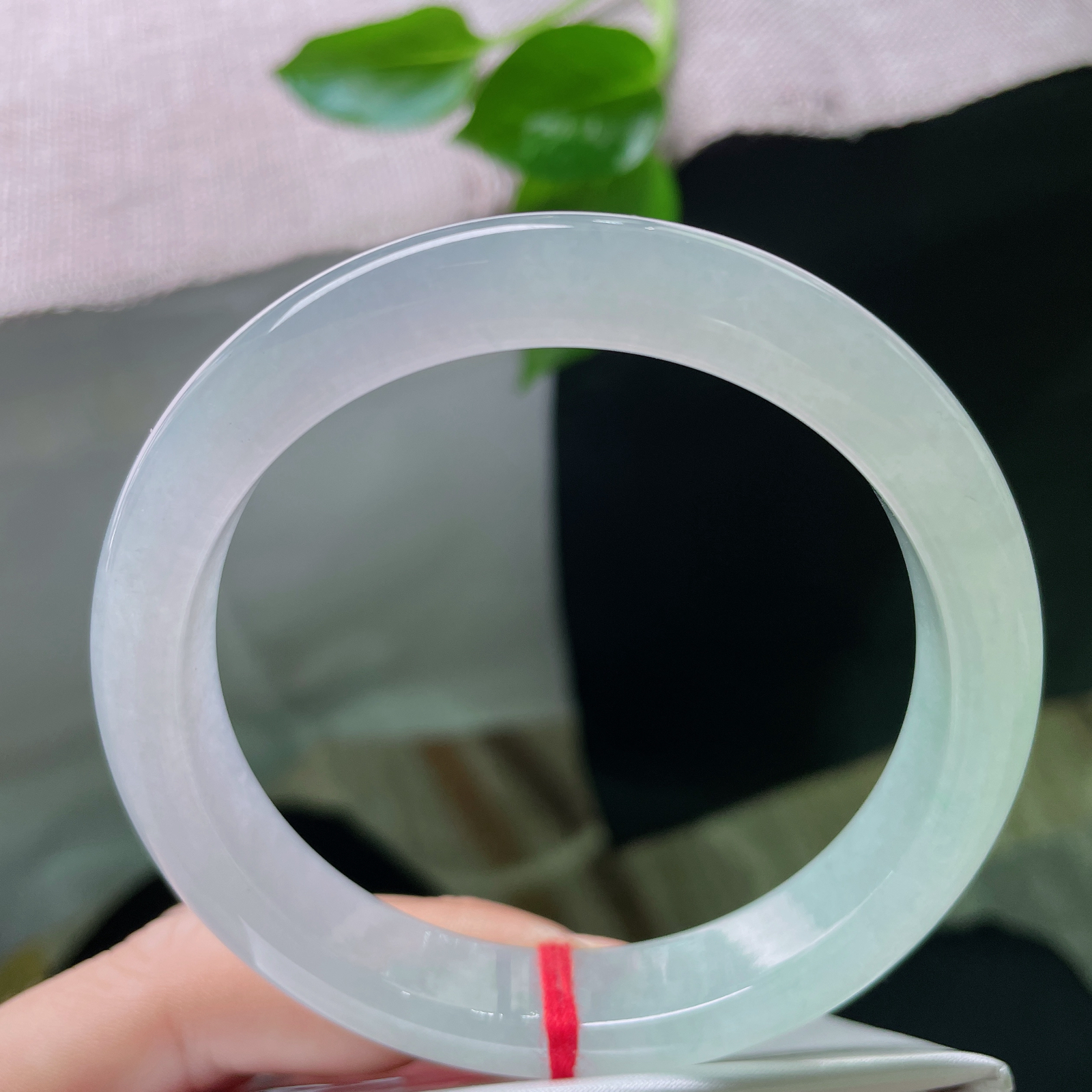 59.5/12.2/8.5冰春彩正圈，冰润细腻，渐变之色，晶莹剔透，清雅，贵气..