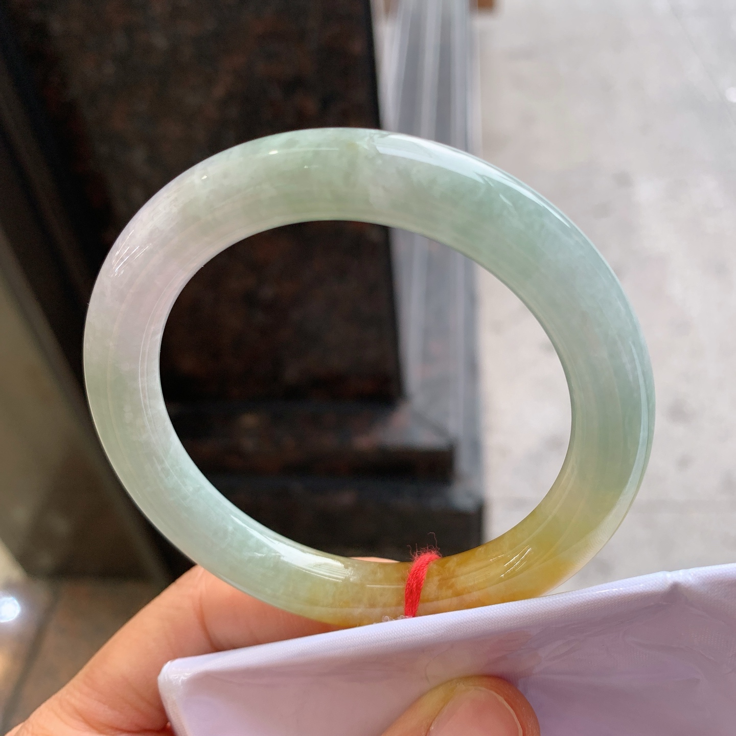 圆条黄翡 有纹 尺寸：56.3/10 版型好