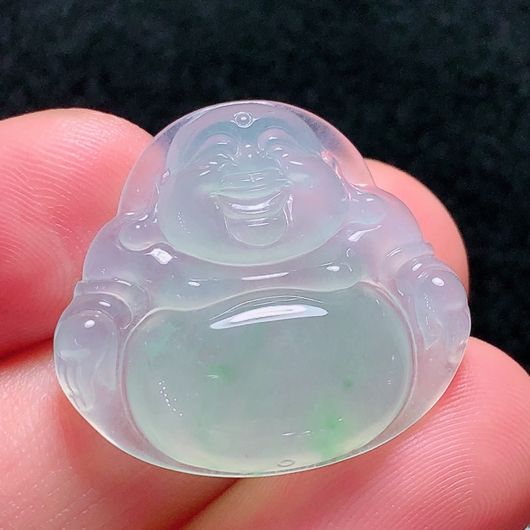 ️冰种佛公，种老水头好，又冰又润，饱满无裂，尺寸：24.8/27.5/5.3mm，ss50182a