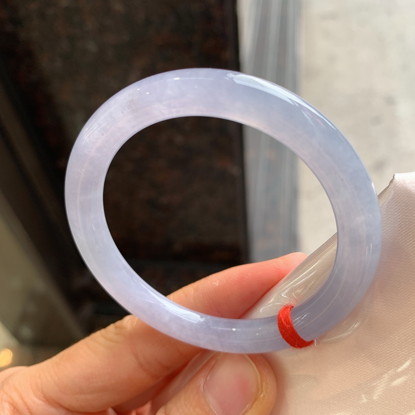 圆条冰紫 微杂质 尺寸：50/7.3/8  小圈口