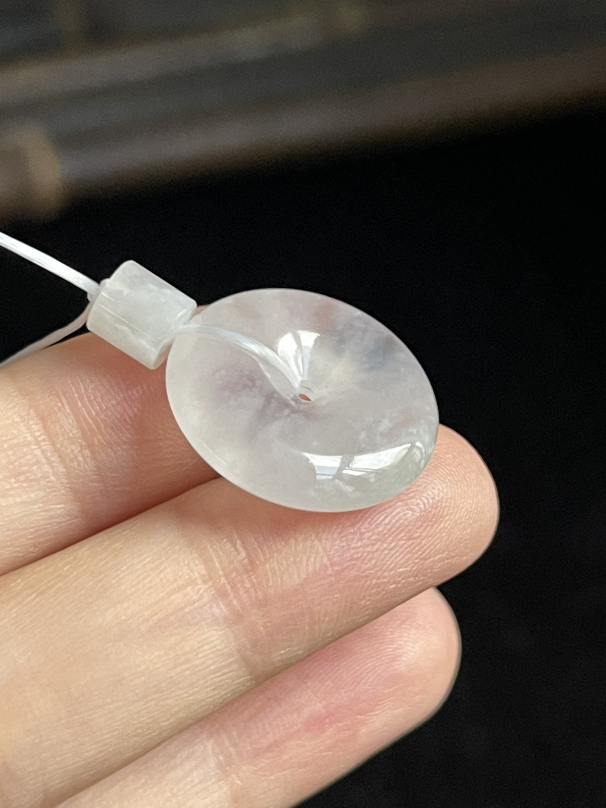 翡翠平安扣，配石未测