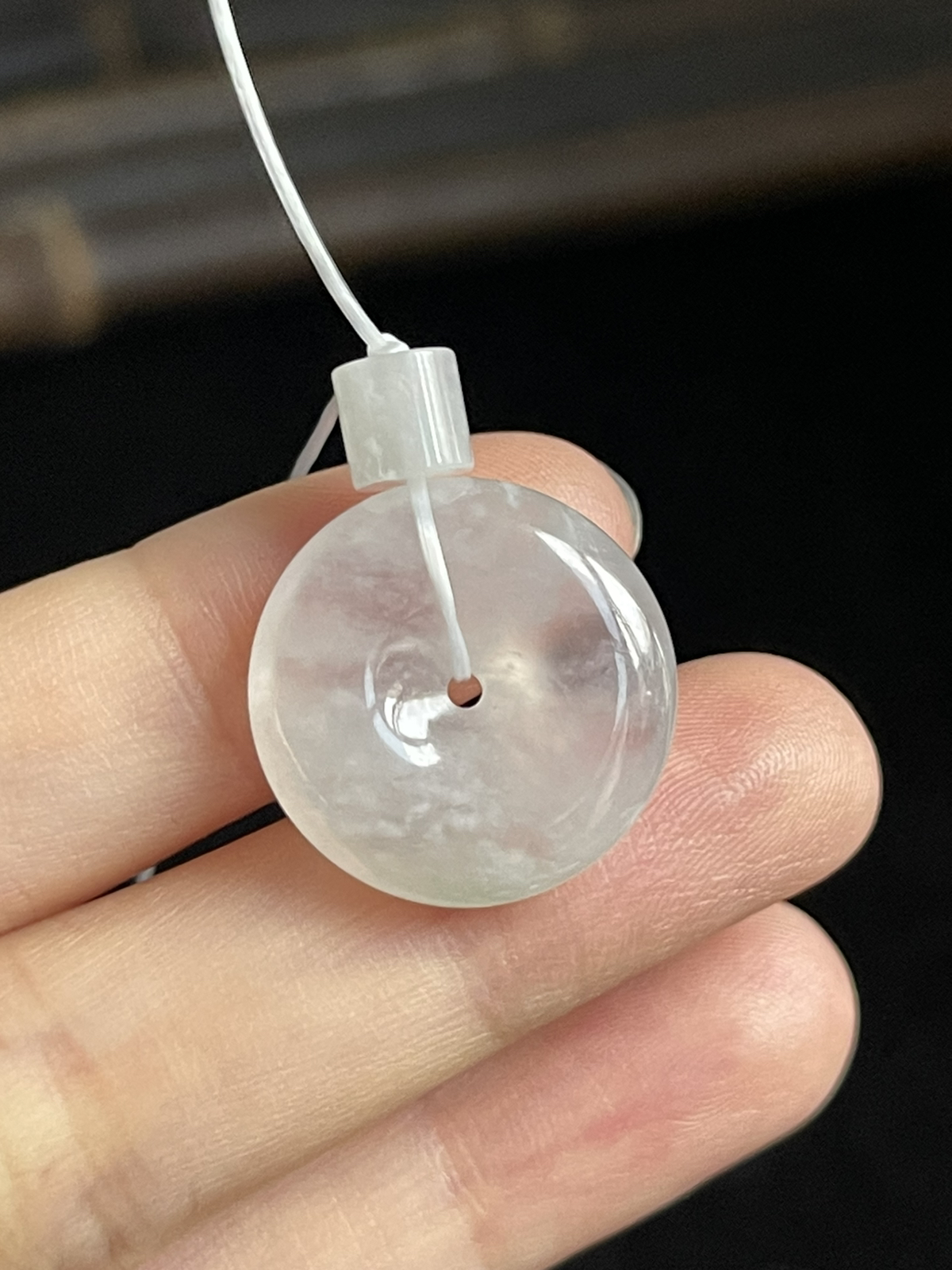 翡翠平安扣，配石未测