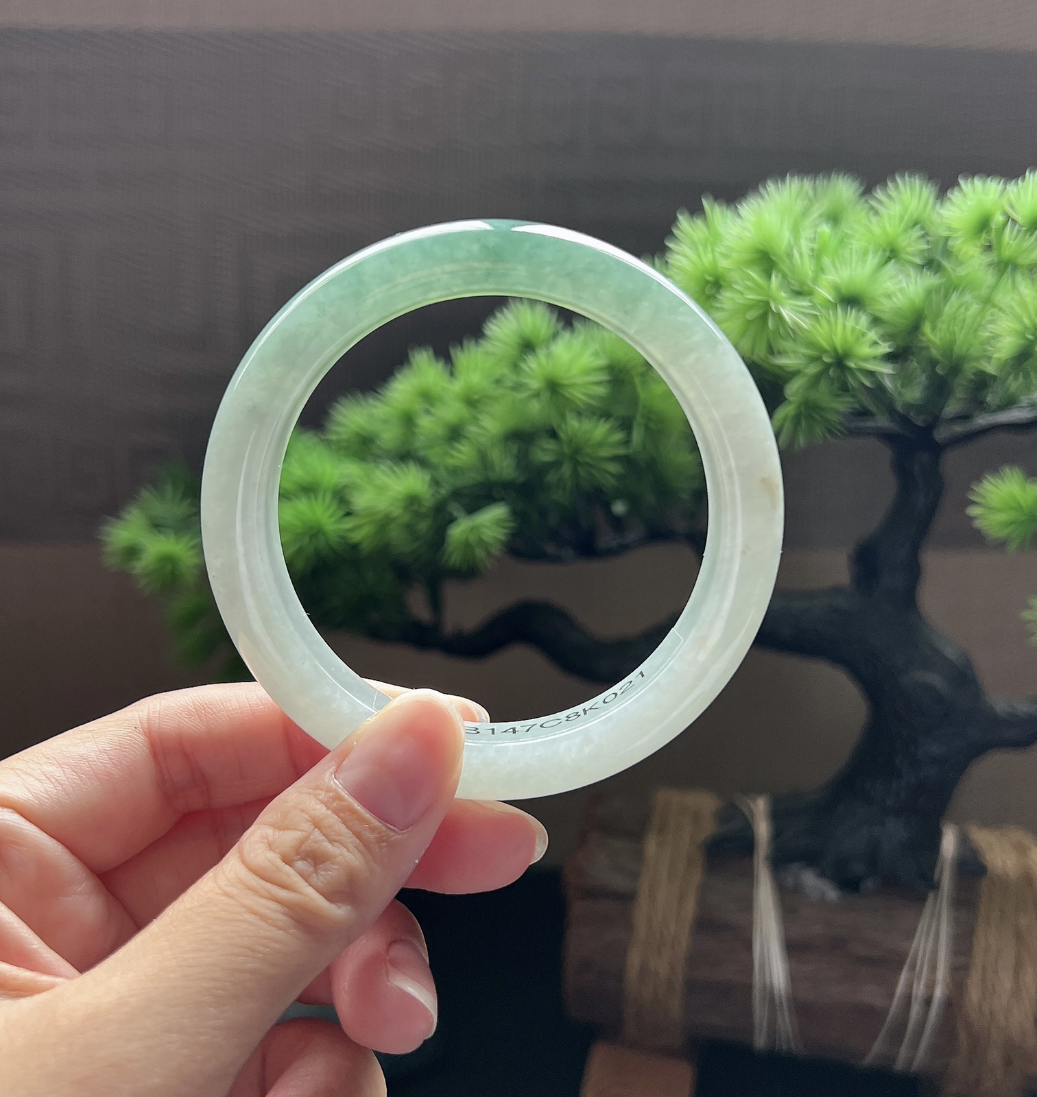 56.5圈口正圈半山水手镯