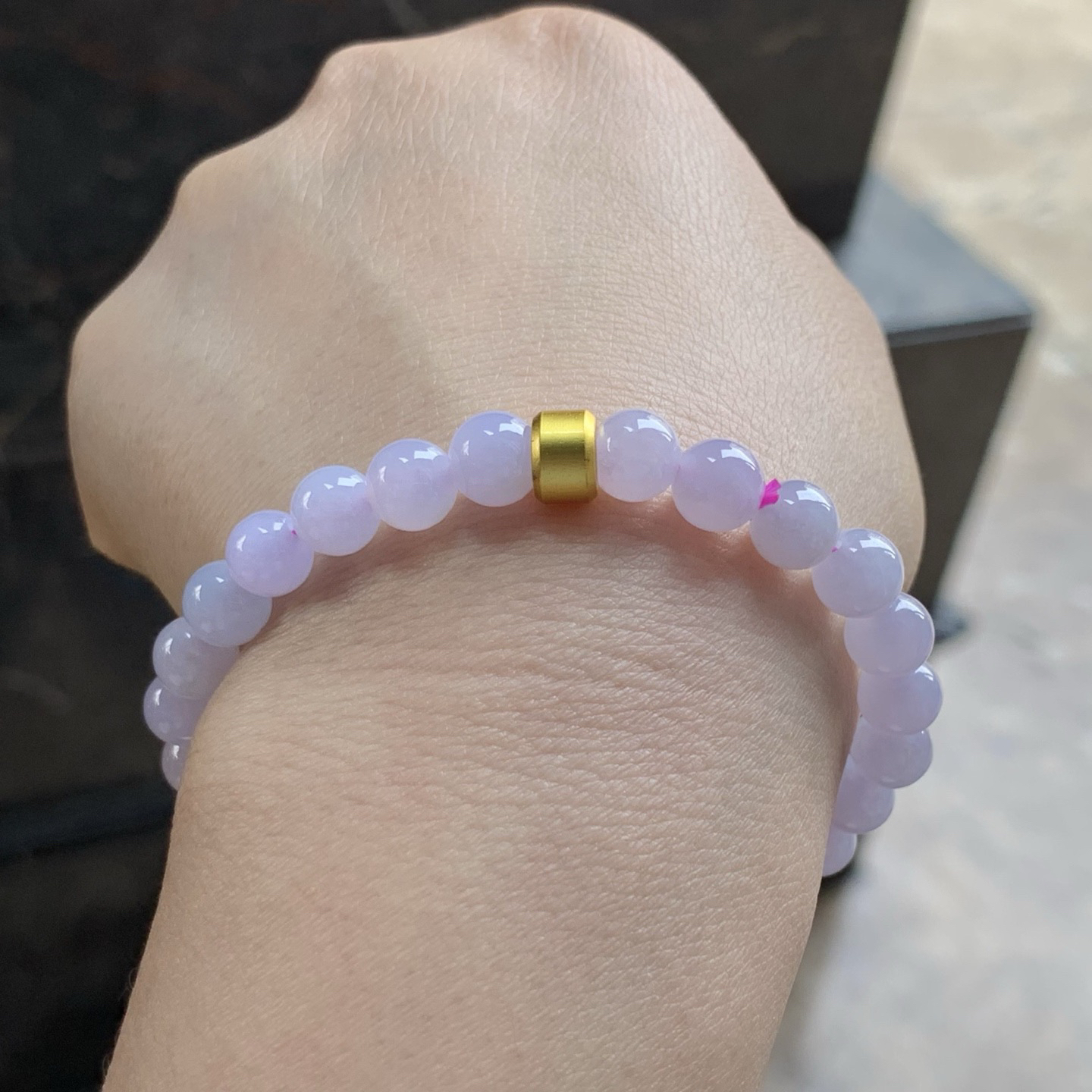 粉紫手串^_^颜色好看 清新均匀