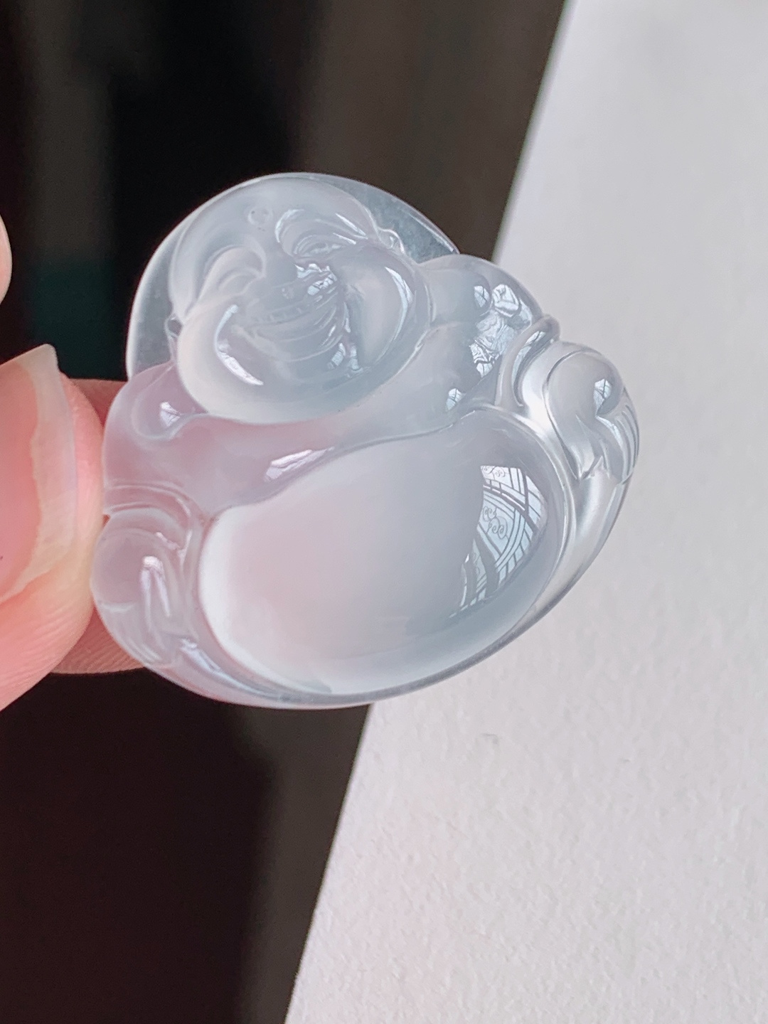 ️ 冰种佛公，无裂通透饱满，自然光拍摄，310420