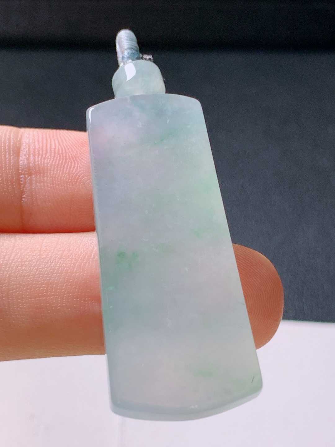 ️ 冰种飘花无事牌，无裂冰透，裸石39.6-17.1-5.9