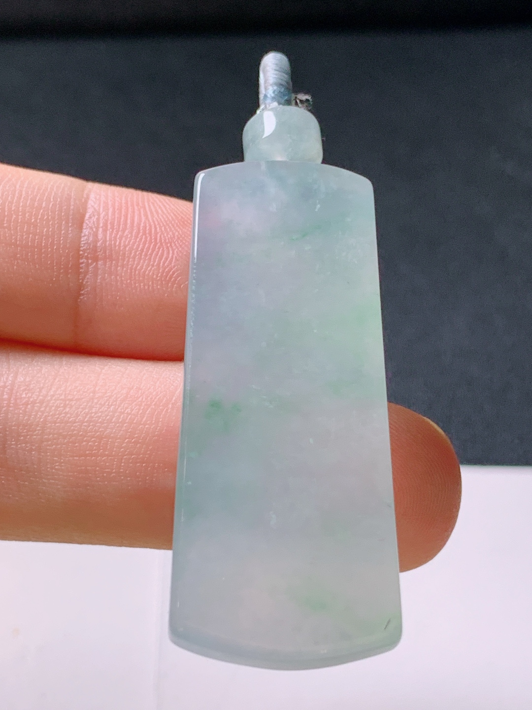 ️ 冰种飘花无事牌，无裂冰透，裸石39.6-17.1-5.9