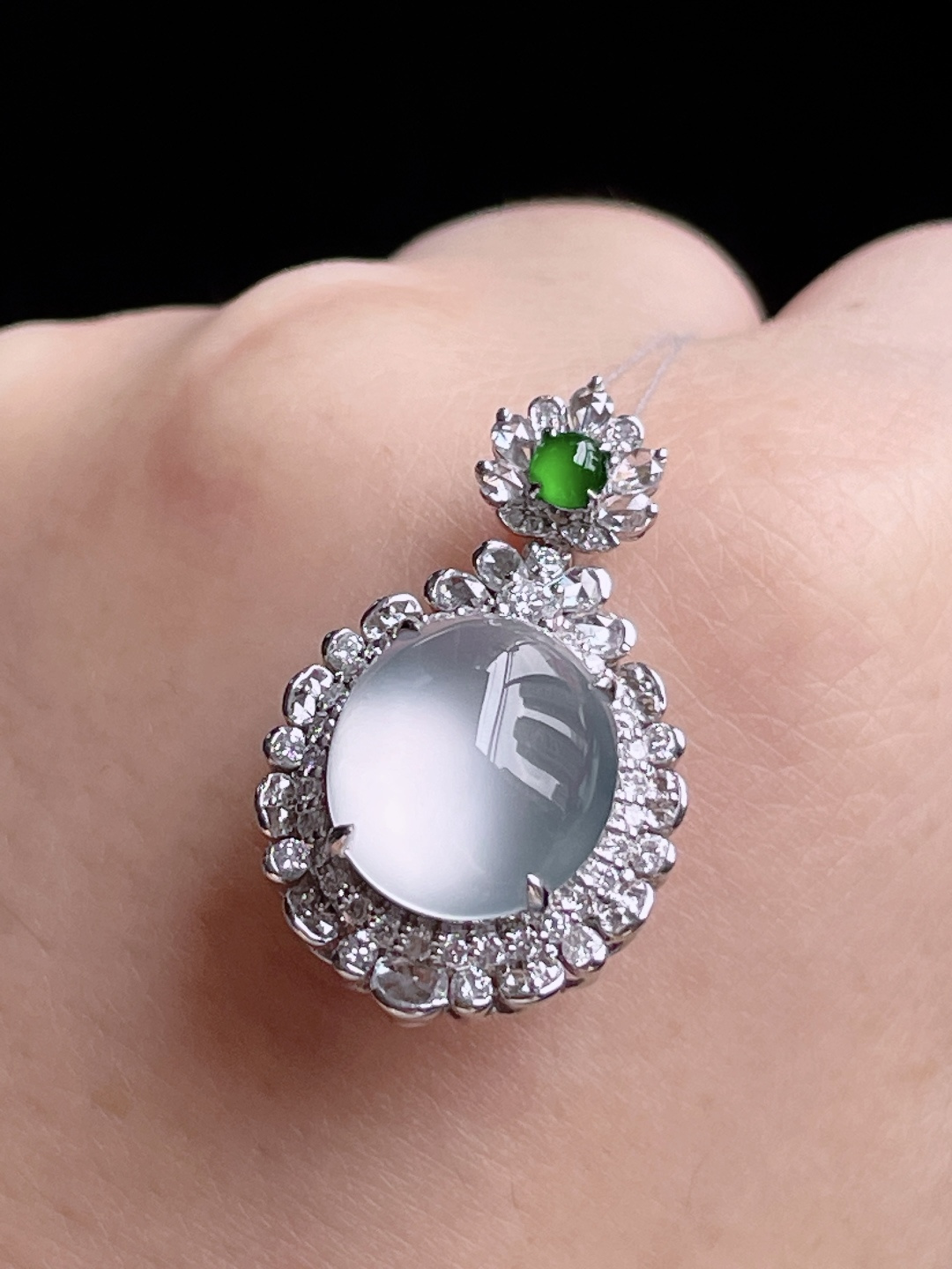 ️ 玻璃种蛋面 起光通透 无裂：28/17/13.7，裸石：12.5/11/5.7，超值