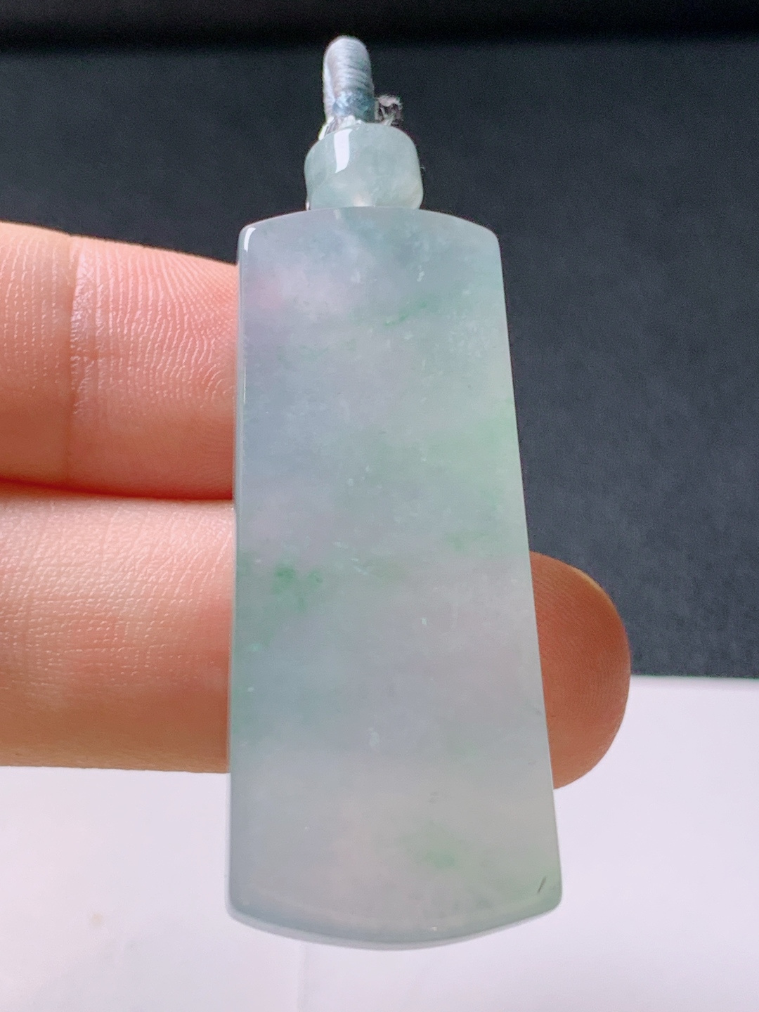 ️ 冰种飘花无事牌，无裂冰透，裸石39.6-17.1-5.9