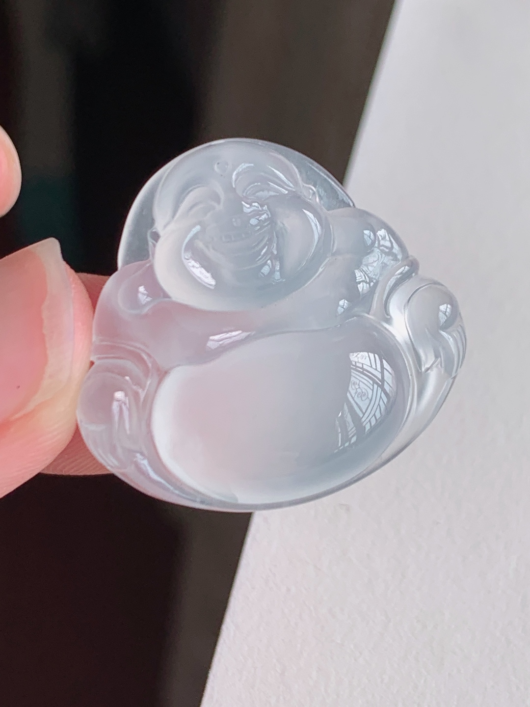 ️ 冰种佛公，无裂通透饱满，自然光拍摄，310420