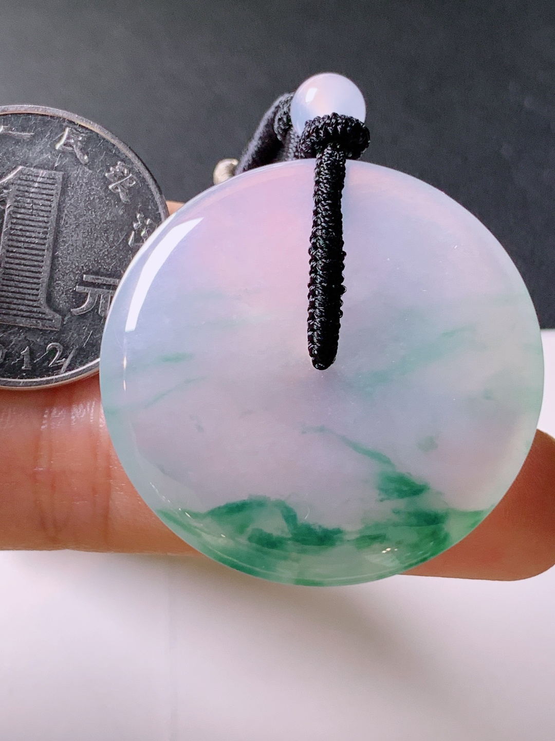 ️ 冰种飘花平安扣，冰透饱满，飘花灵动，无裂