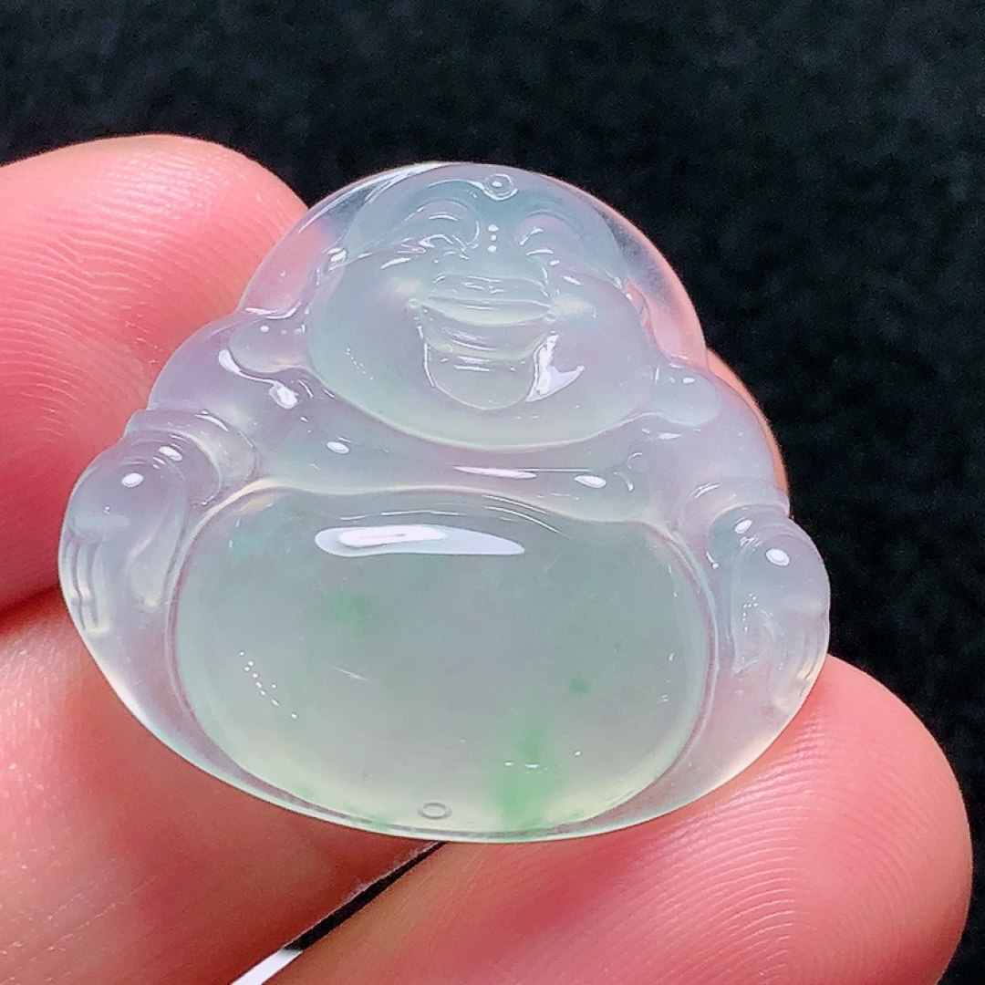 ️冰种佛公，种老水头好，又冰又润，饱满无裂，尺寸：24.8/27.5/5.3mm，ss50182a