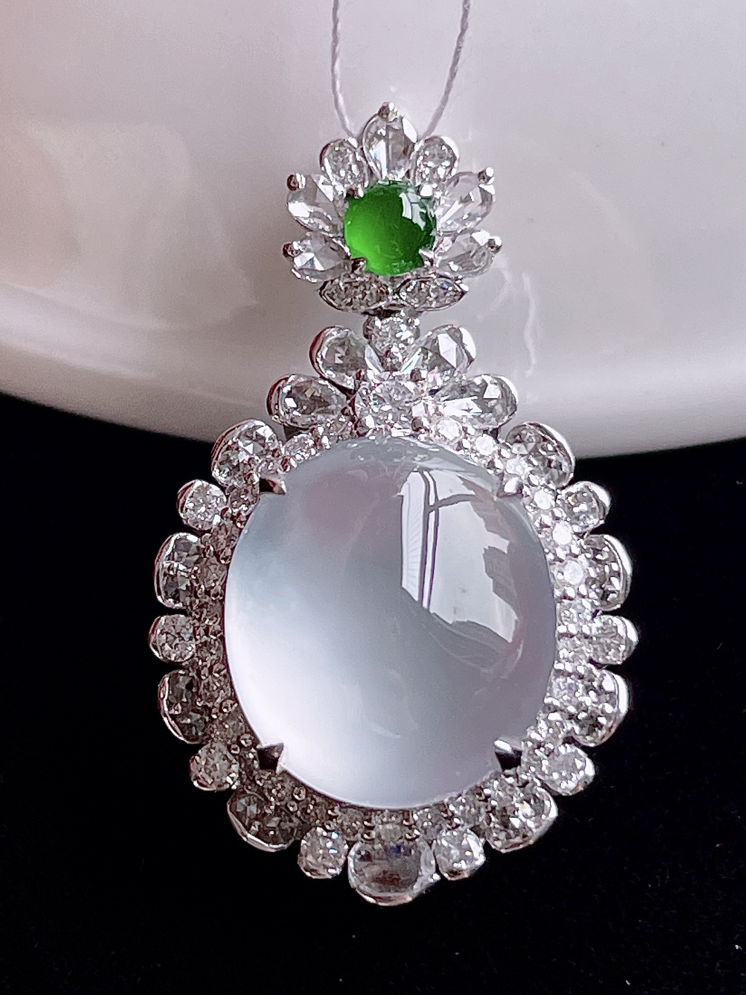 ️ 玻璃种蛋面 起光通透 无裂：28/17/13.7，裸石：12.5/11/5.7，超值