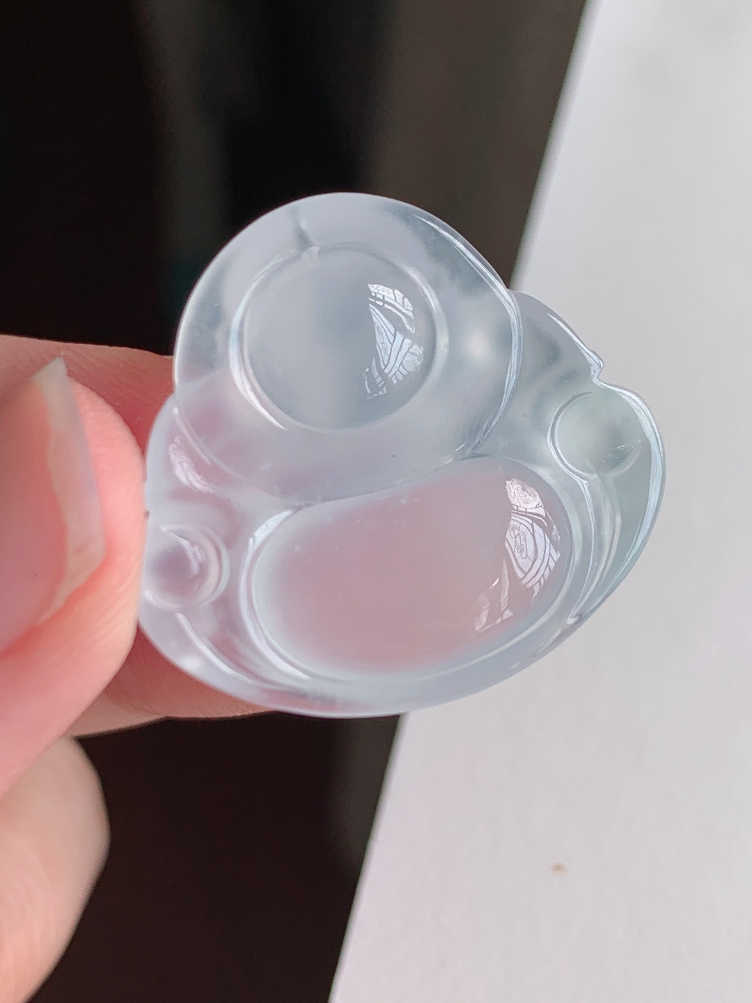 ️ 冰种佛公，无裂通透饱满，自然光拍摄，310420