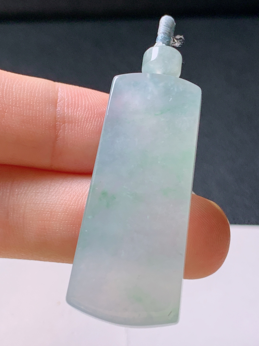 ️ 冰种飘花无事牌，无裂冰透，裸石39.6-17.1-5.9