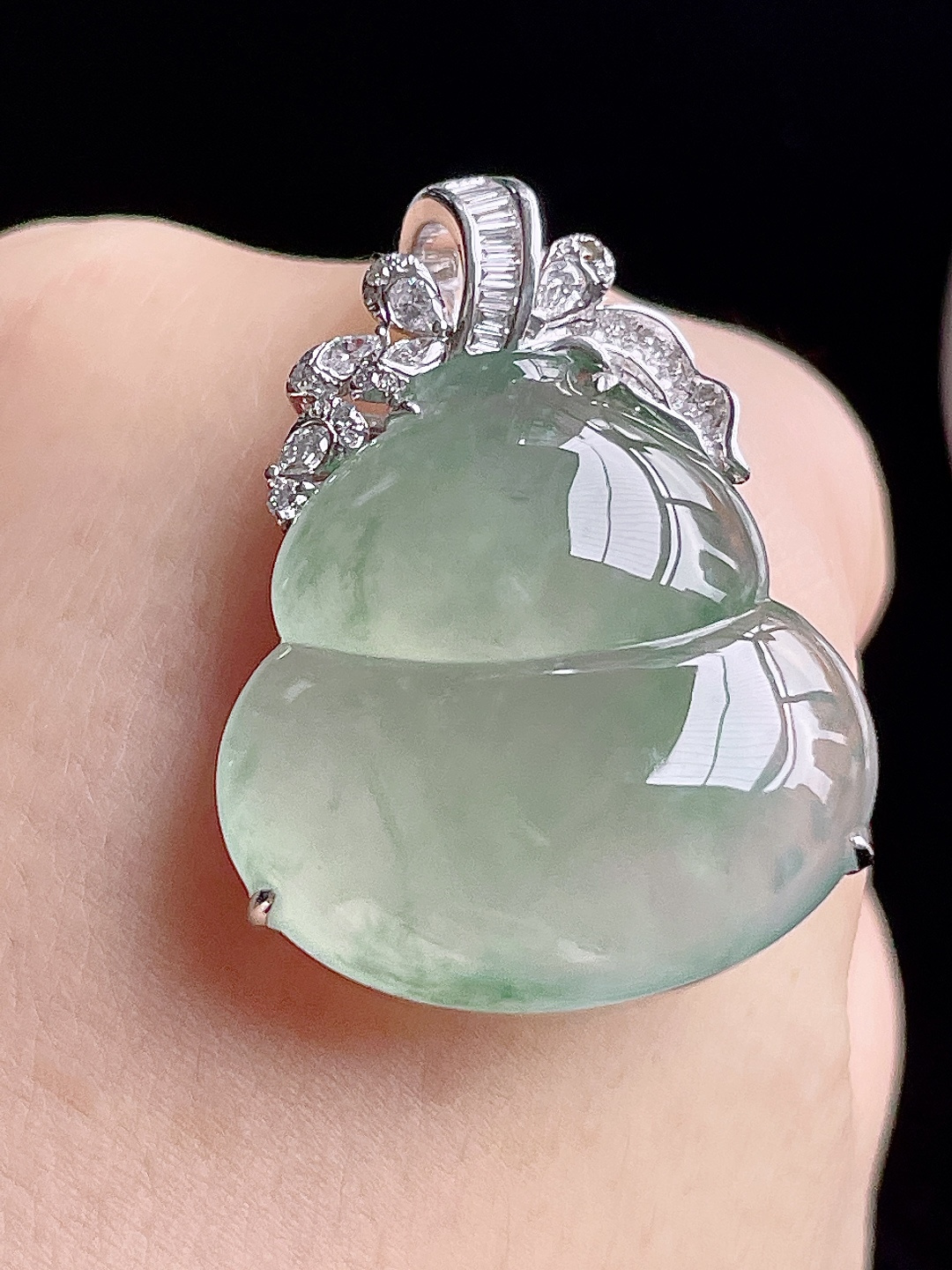 ️ 冰绿葫芦 通透无比 种色 整体：34.5/25.7/11，超值