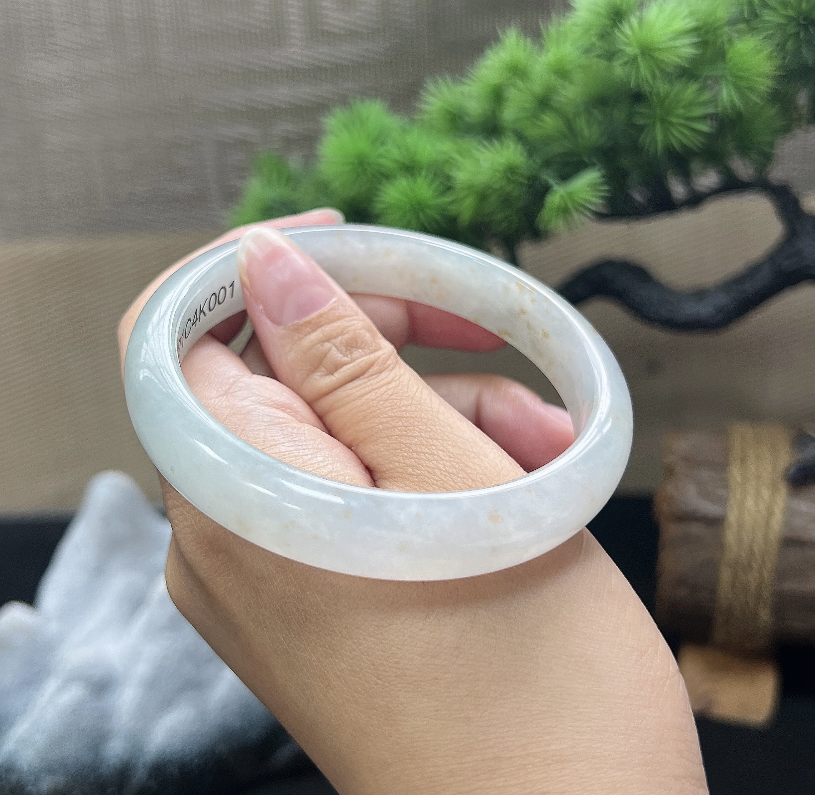 61圈口正圈洒金手镯