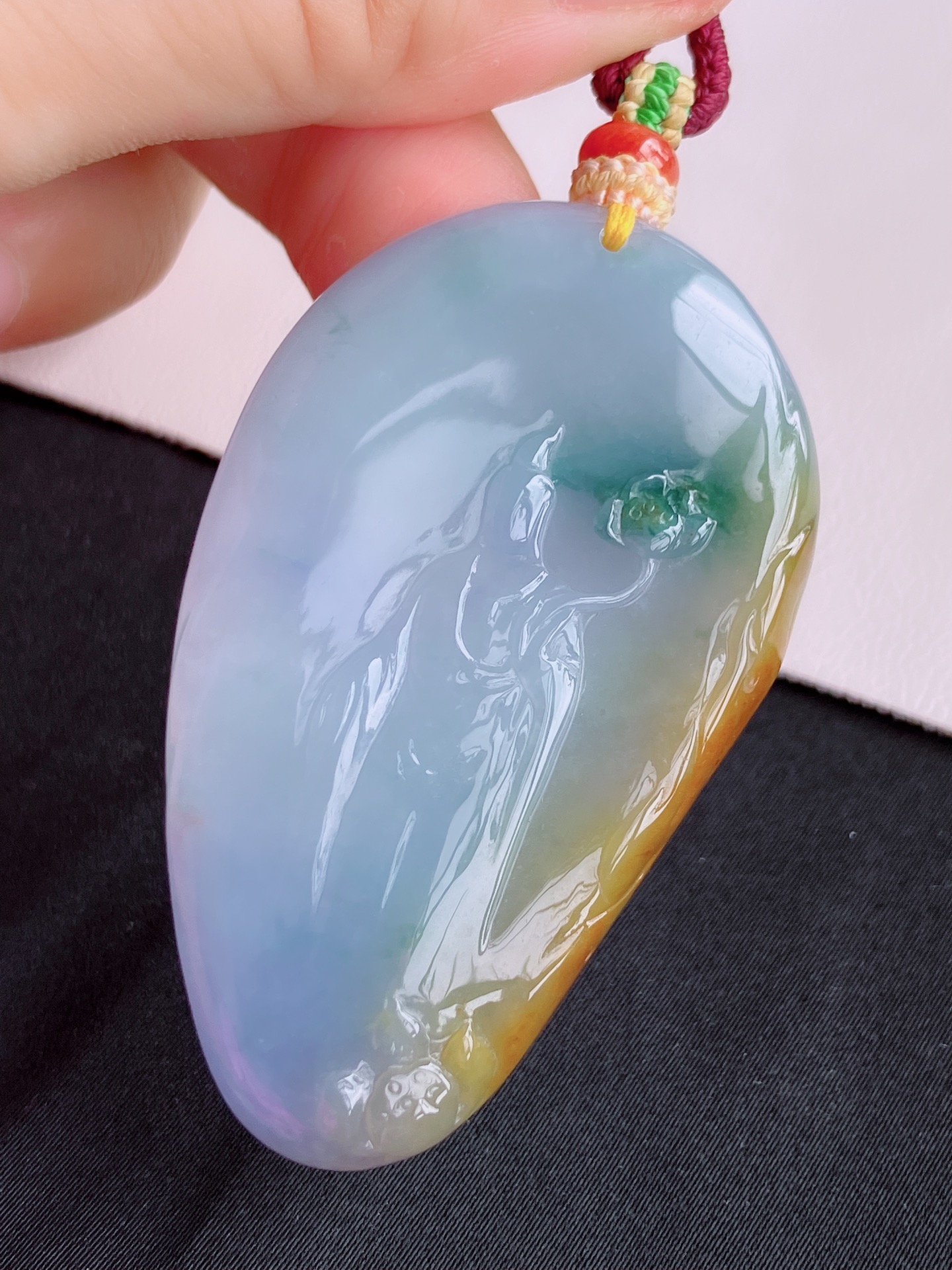 ️，三彩无相观音，特色，尺寸58/34.5/5.5/自然光实拍