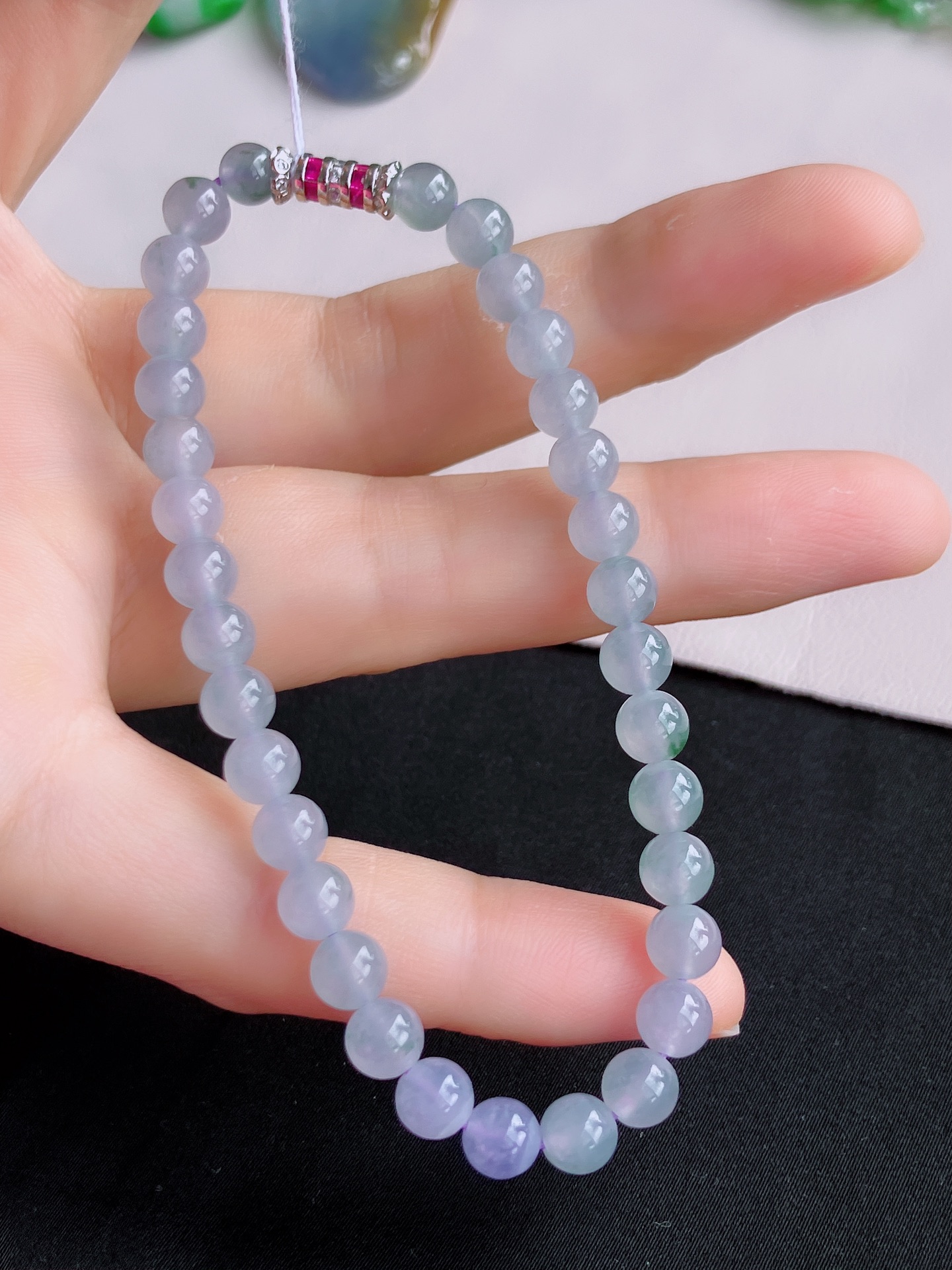 ️，冰紫手串，晶莹剔透，尺寸6/自然光实拍