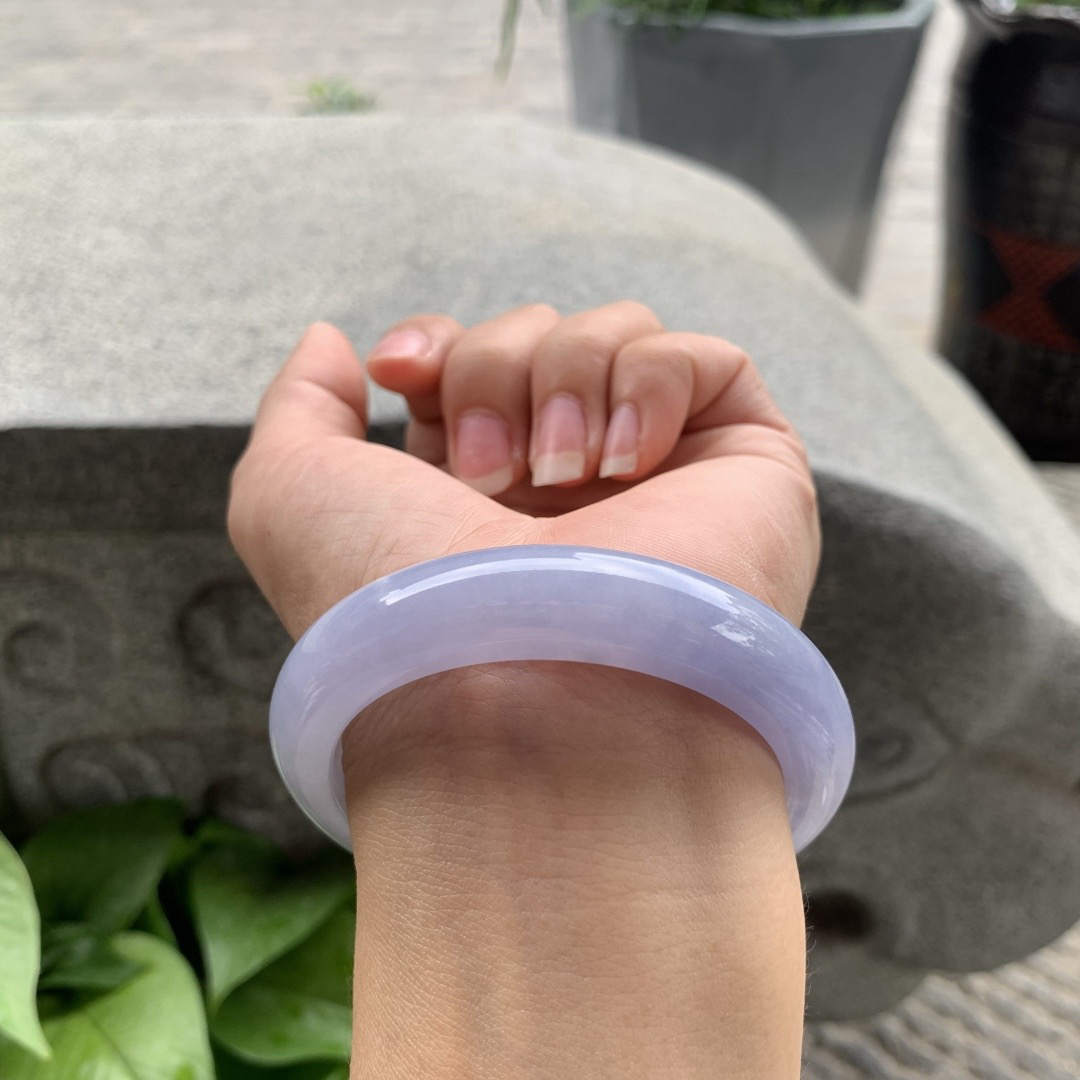 圈口 54.3-12.3-9【茄紫正圈手镯】正圈54 55可戴