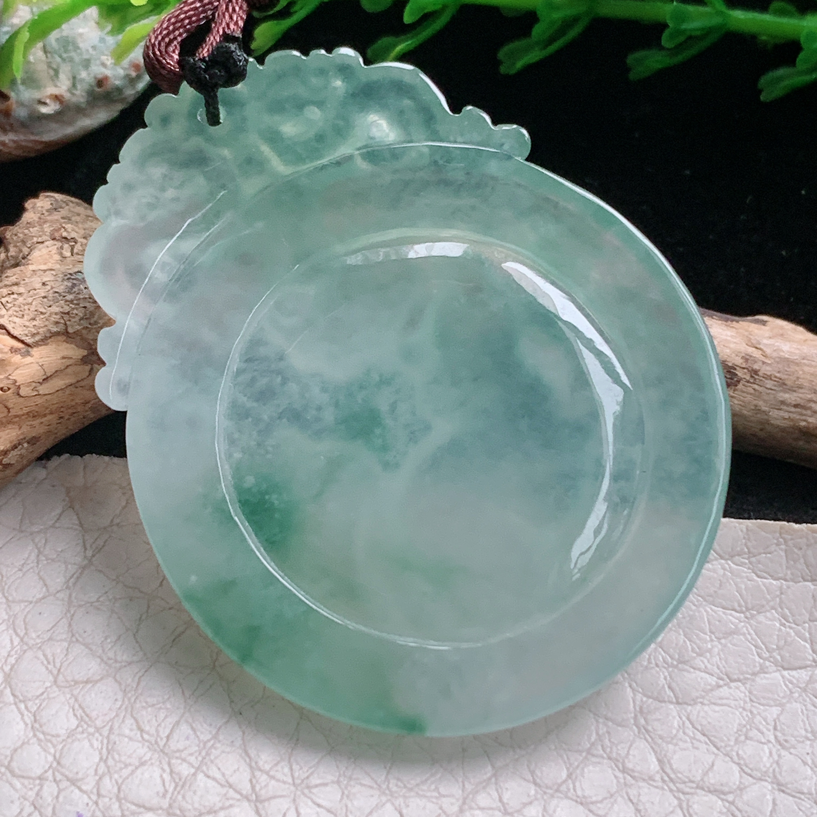 Bg实拍49.5*40*5.3缅甸翡翠冰种生肖老鼠吊坠招财老鼠守护神