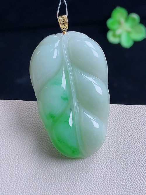 ，18k树叶，无裂，尺寸42.2/22.3/5.7/编号15aw5l  22