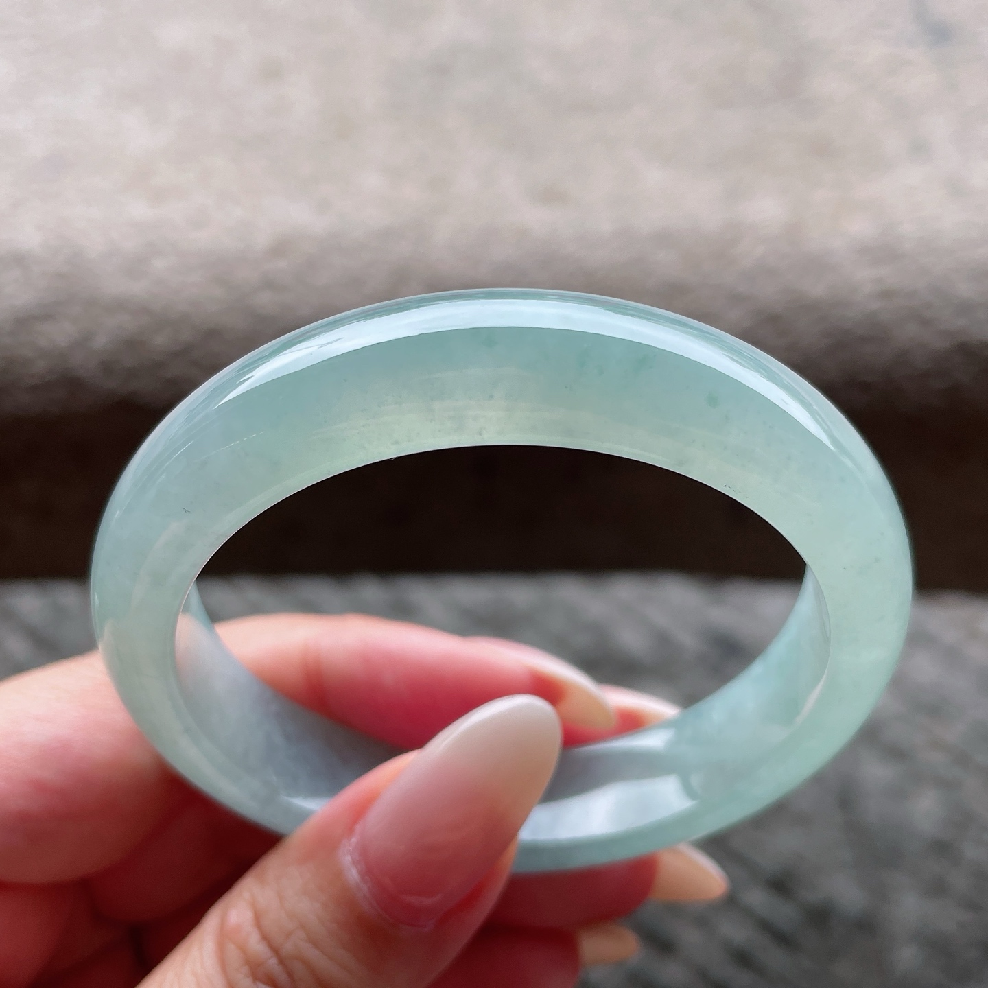 正圈54 55，圈口54-12.6-7.8，编码0423X3，冰种晴水，晶莹剔透，水润，种老，无裂