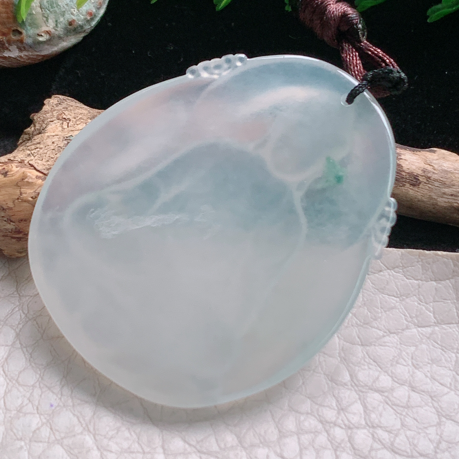 Bg实拍50*41.5*5.6缅甸翡翠冰种阿弥陀佛吊坠如来佛祖守护神