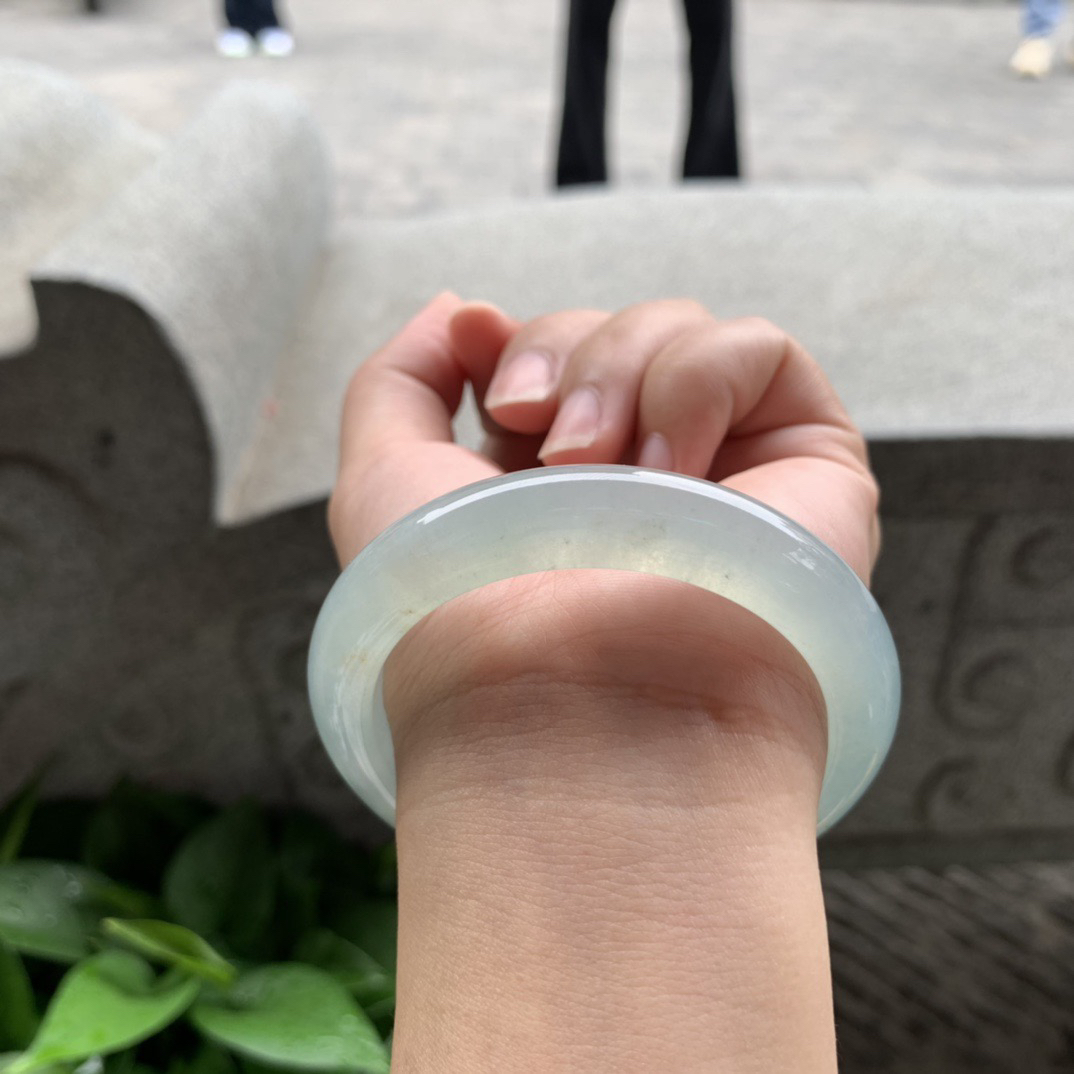 小圈口 53.3-11.3-8.6【冰种绿正圈手镯】正圈53 54可戴