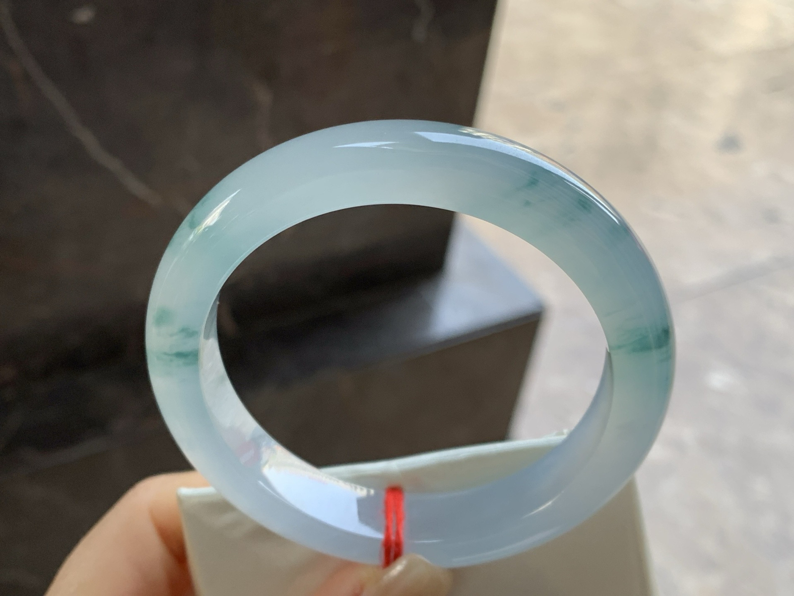 57.5-12.5-9冰种飘花手^_^冰味十足 飘花点缀