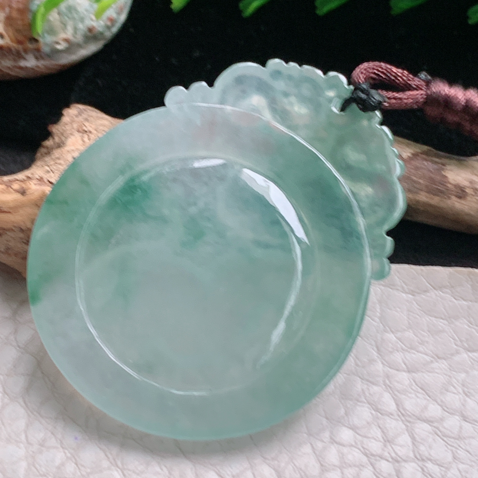 Bg实拍49.5*40*5.3缅甸翡翠冰种生肖老鼠吊坠招财老鼠守护神