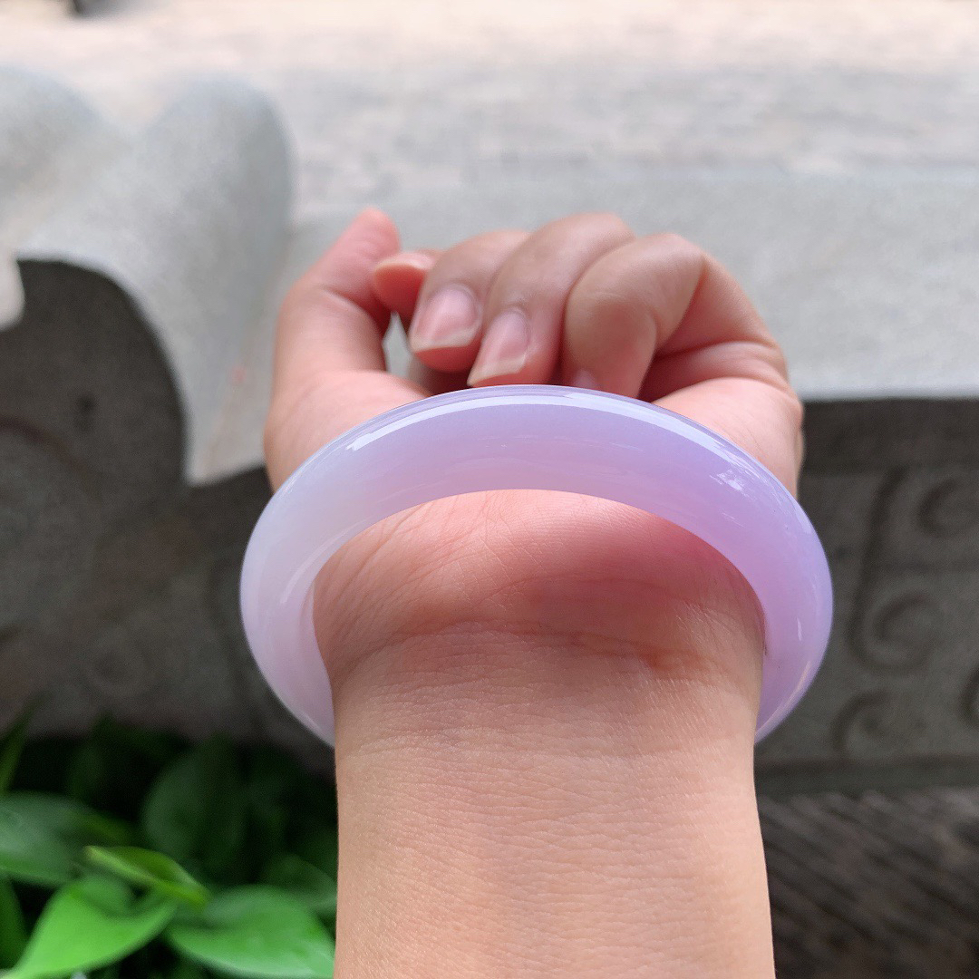 圈口 55-12-8.1【冰紫正圈手镯】  正圈55 56可戴