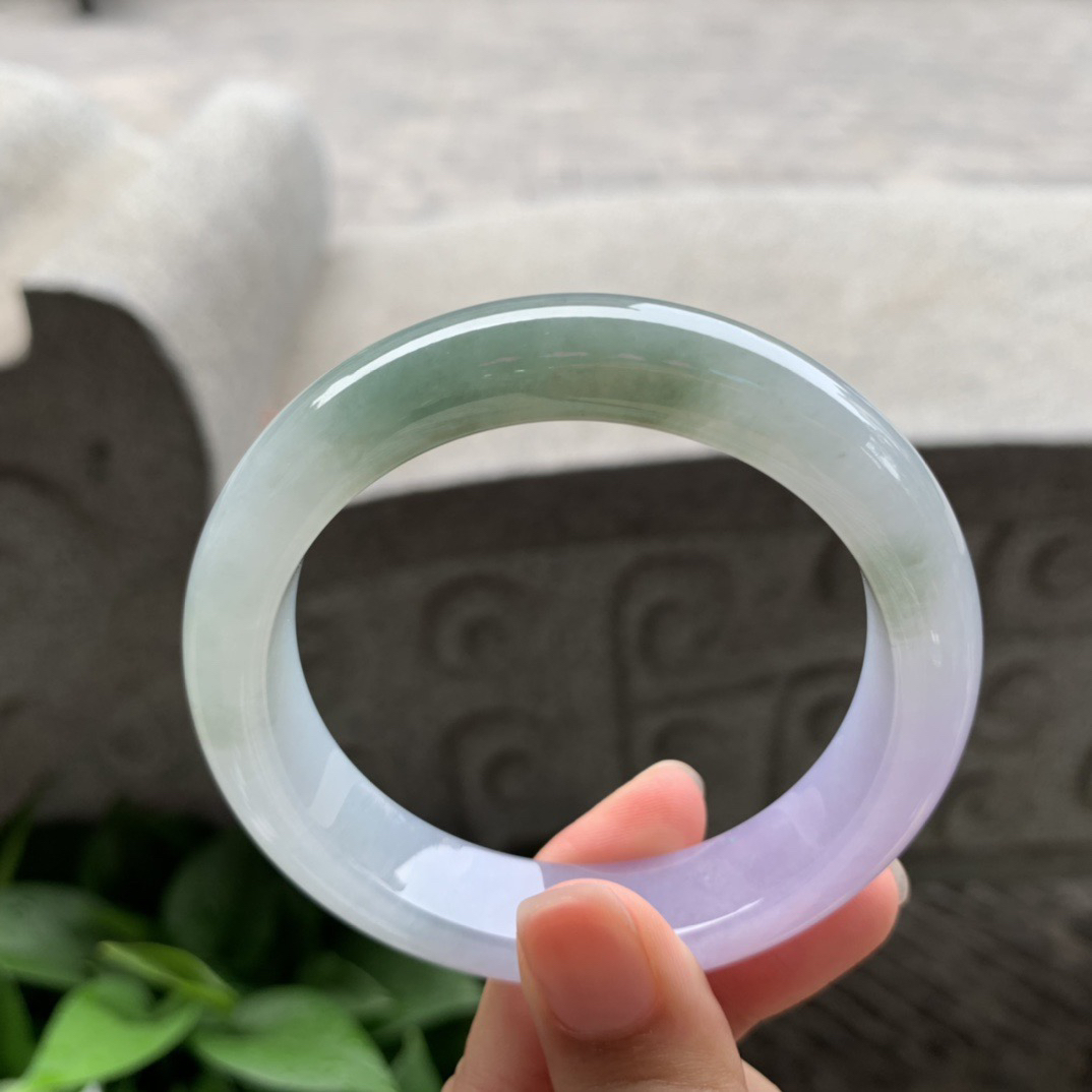 圈口55.3-13.3-9.1 【冰双彩正圈手镯】正圈55 56可戴