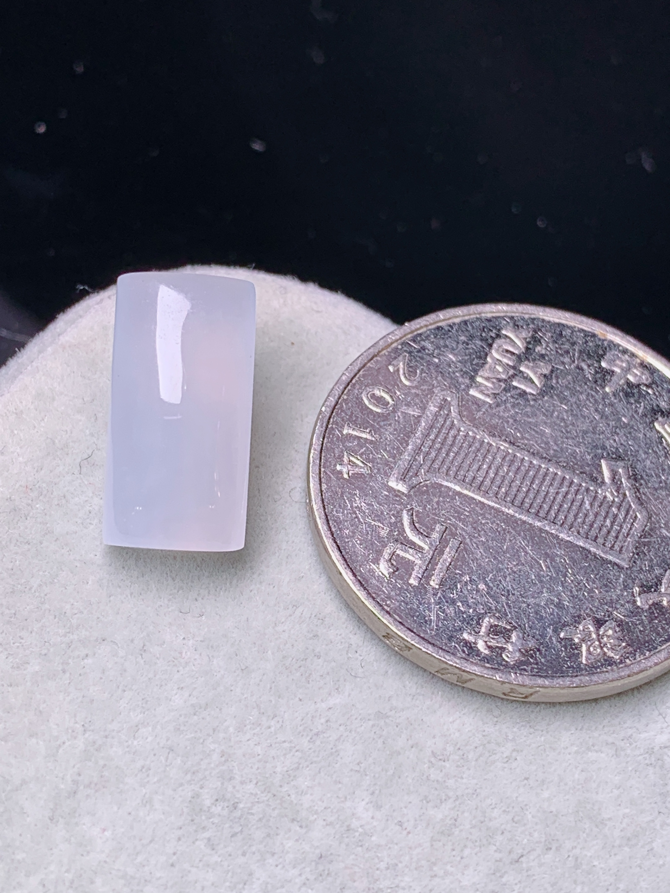 镶嵌款 冰种玉柱吊坠 玉质细腻 色泽艳丽清新 水润亮眼 整体尺寸14.8*7.5*5*2x