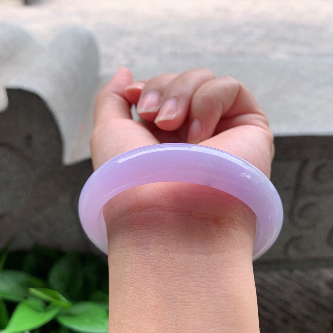 圈口 55-12-8.1【冰紫正圈手镯】  正圈55 56可戴