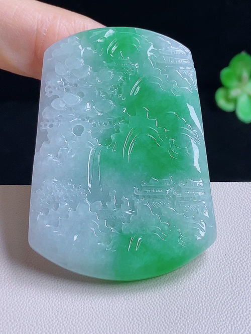 山水，无裂，尺寸51.7/35.5/4.5，编号af  22